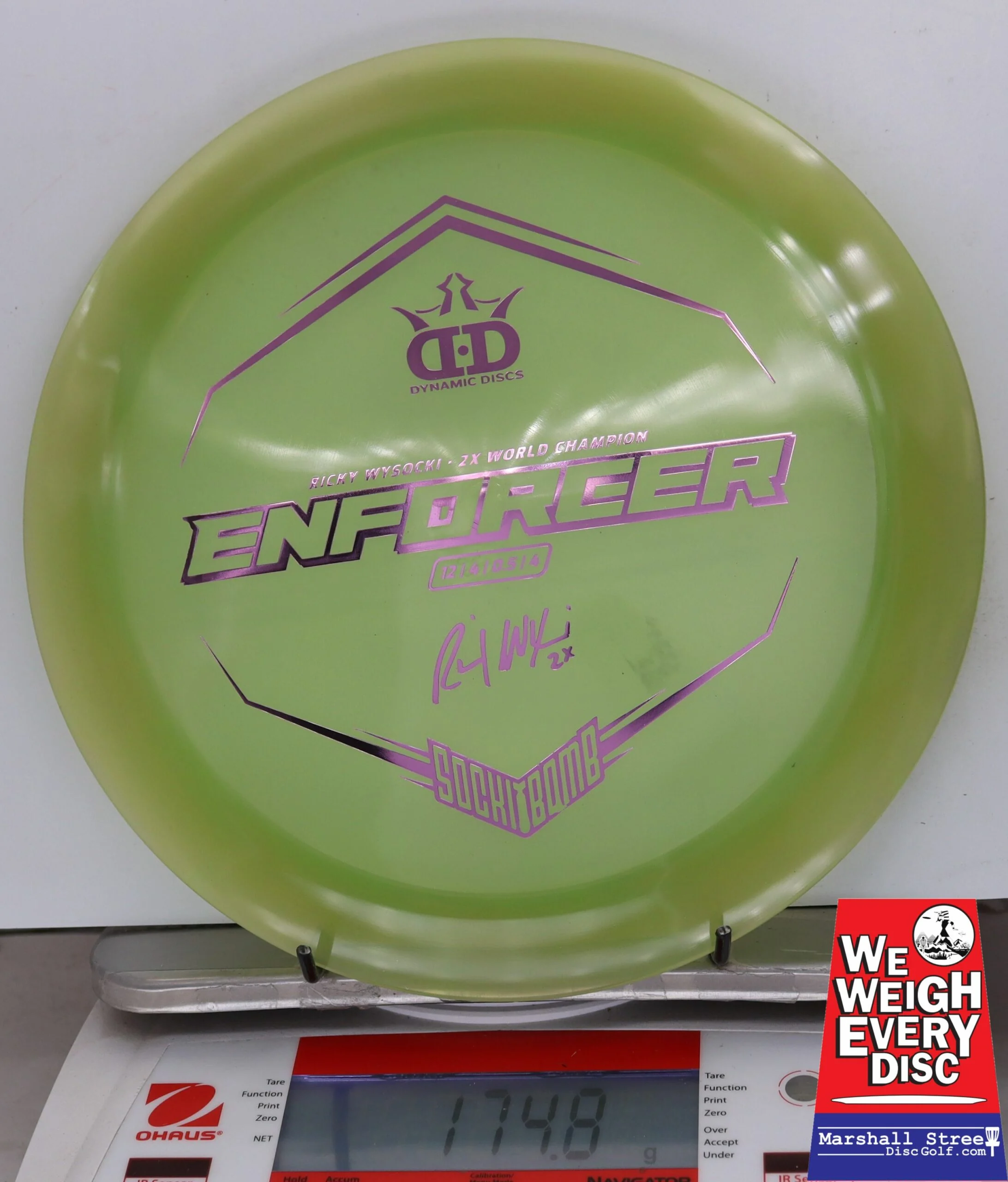 071524 Lucid Ice Enforcer, Ricky Wysocki 2X - #38 DkGrellow, 175