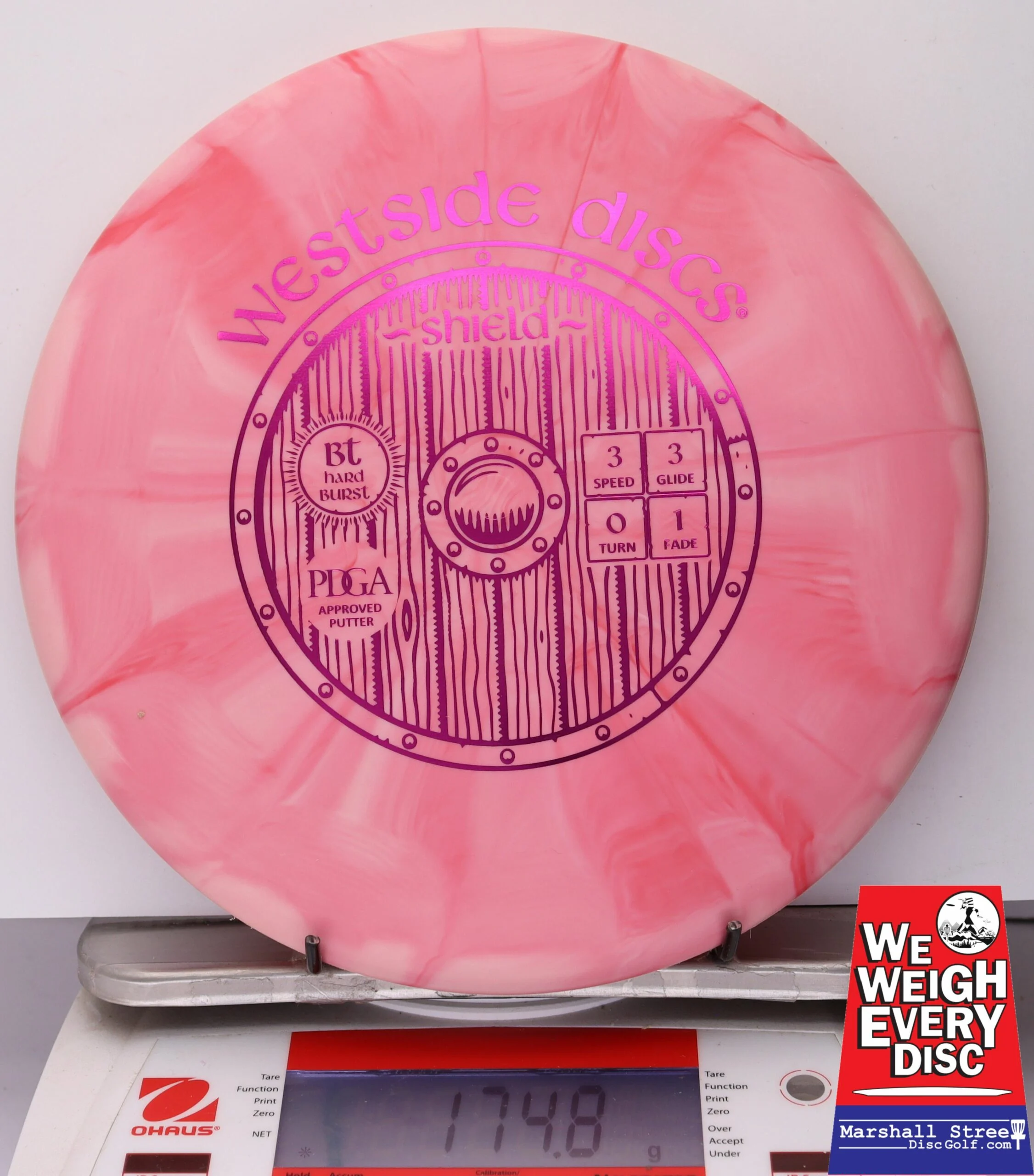 091020 Bt Hard Burst Shield - #22 Pink, 175