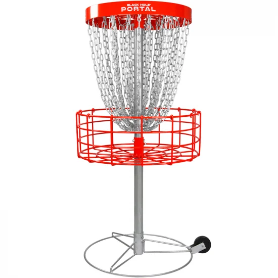 096602 MVP Black Hole Portal Course Basket - Red, Portable