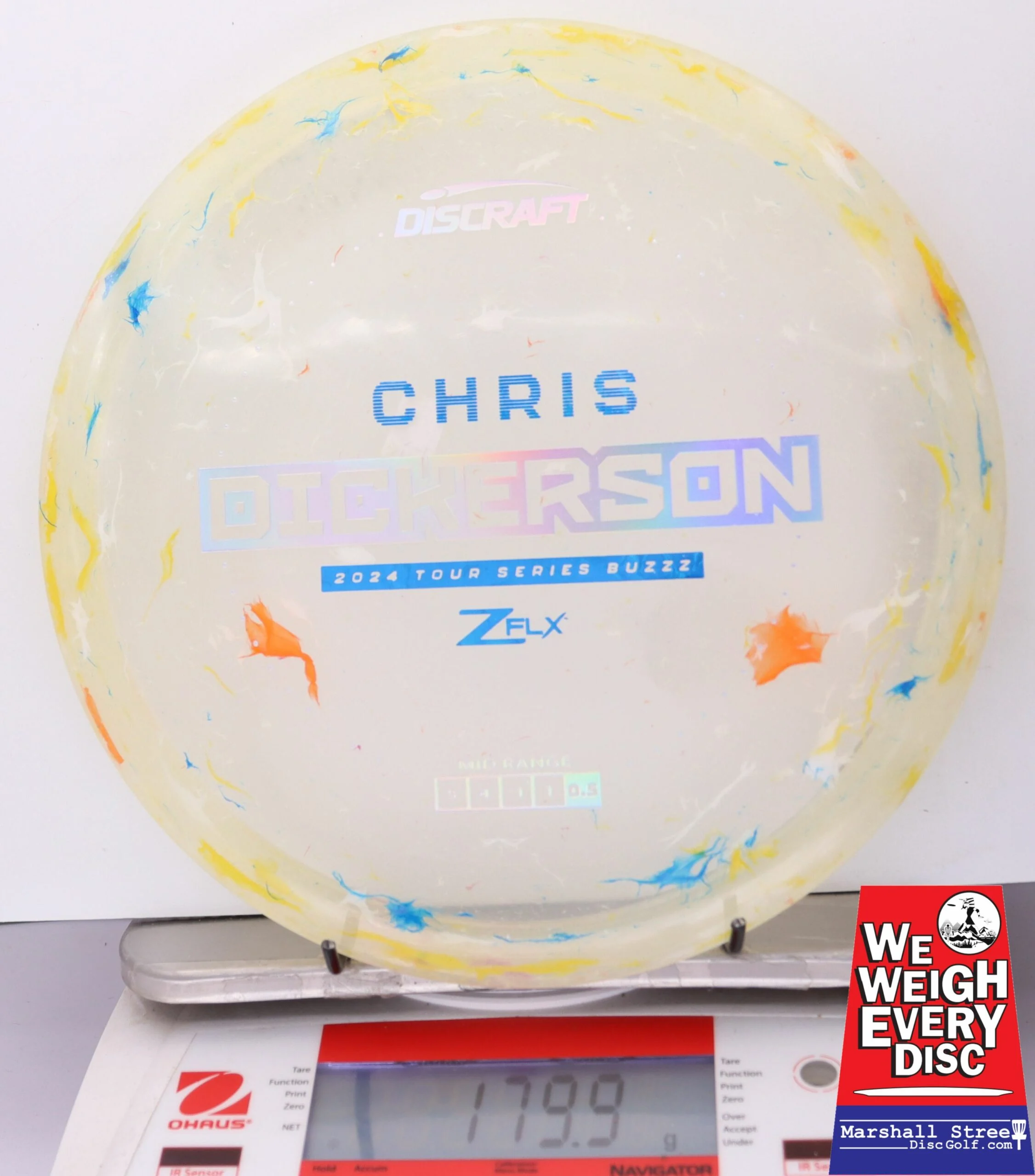 098783 Z FLX Jawbreaker Buzzz, Chris Dickerson Tour Series '24 - #17 YlloOrnBlu, 180