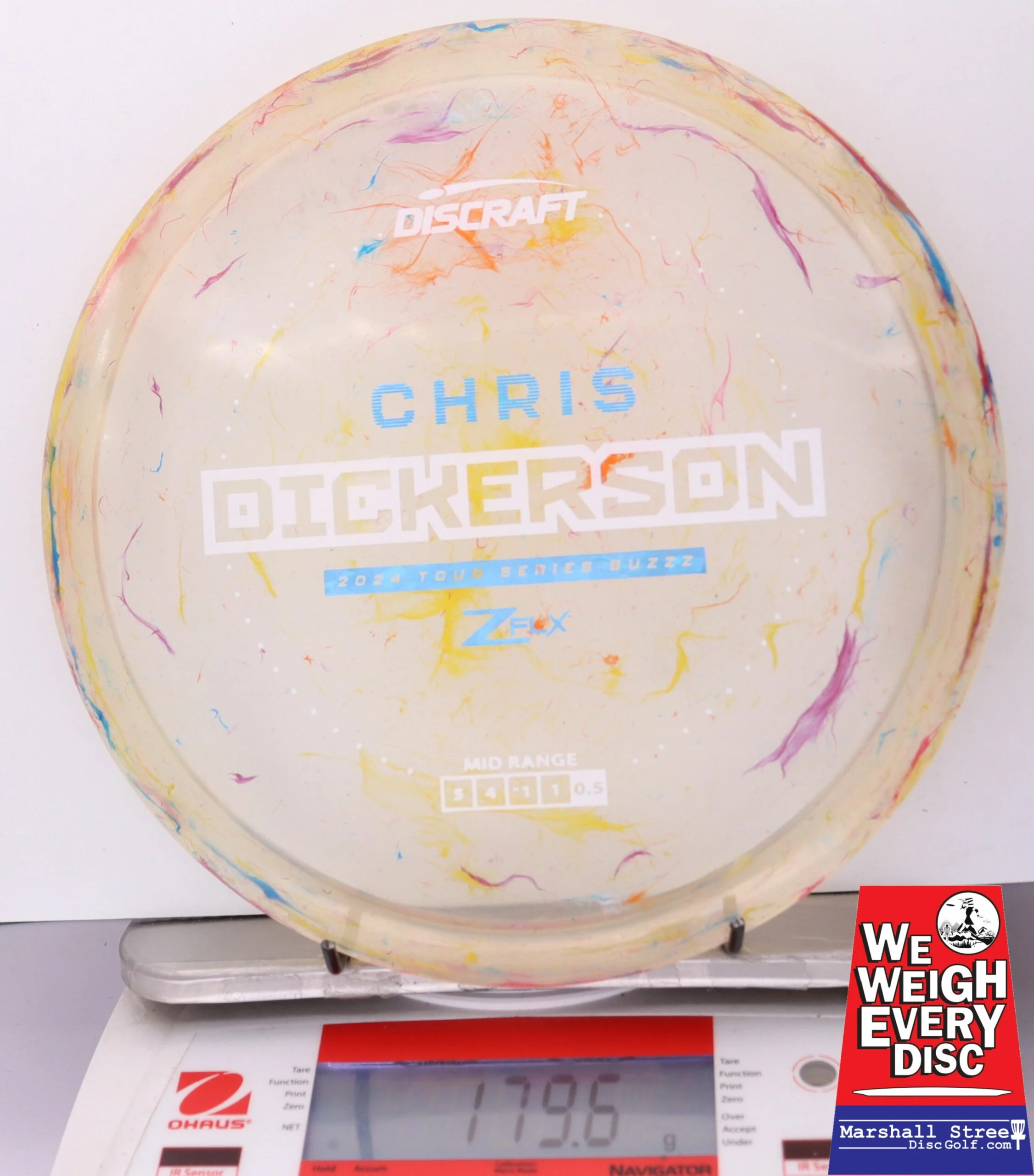 098785 Z FLX Jawbreaker Buzzz, Chris Dickerson Tour Series '24 - #19 YloOrnRdBlu, 180