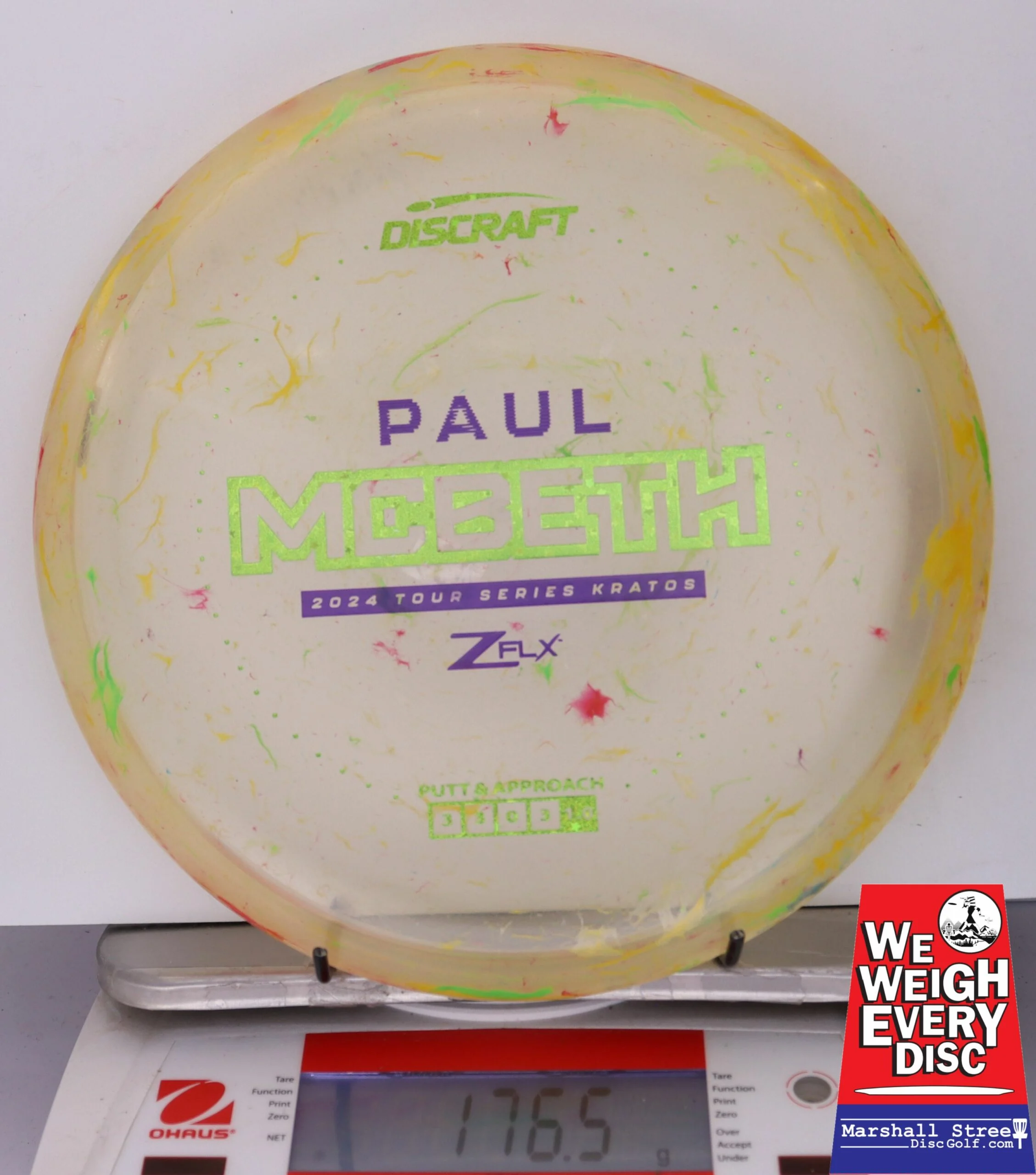 103039 Z FLX Jawbreaker Kratos, Paul McBeth 2024 Tour Series - #12 YelloGrnR, 177