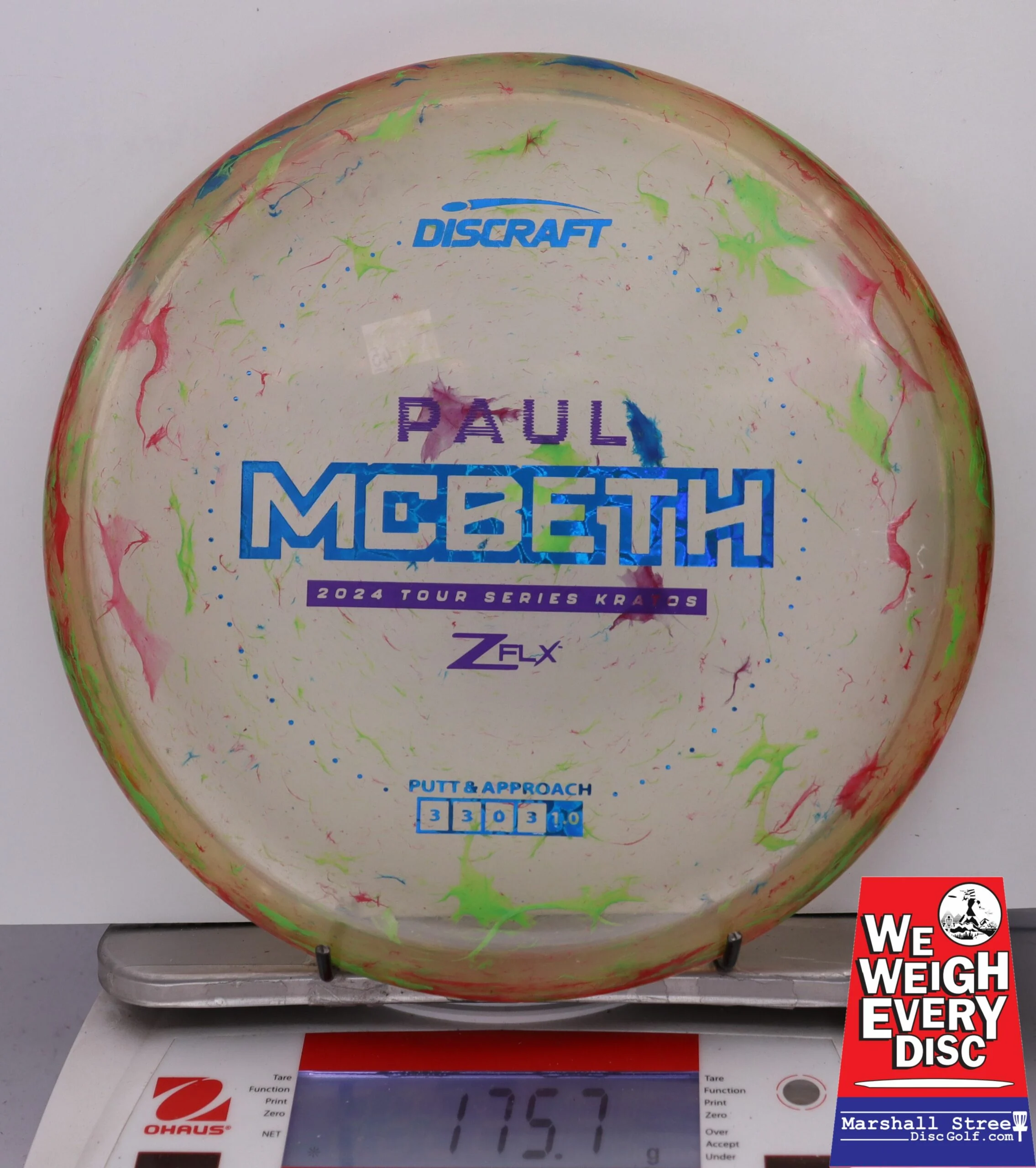 121523 Z FLX Jawbreaker Kratos, Paul McBeth 2024 Tour Series - #45 GrnOrnRd, 176