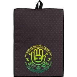 145864 Handeye Supply Co Quick Dry Towel - Family Crest - GrayGreenYello, 15.5" x 11.5"