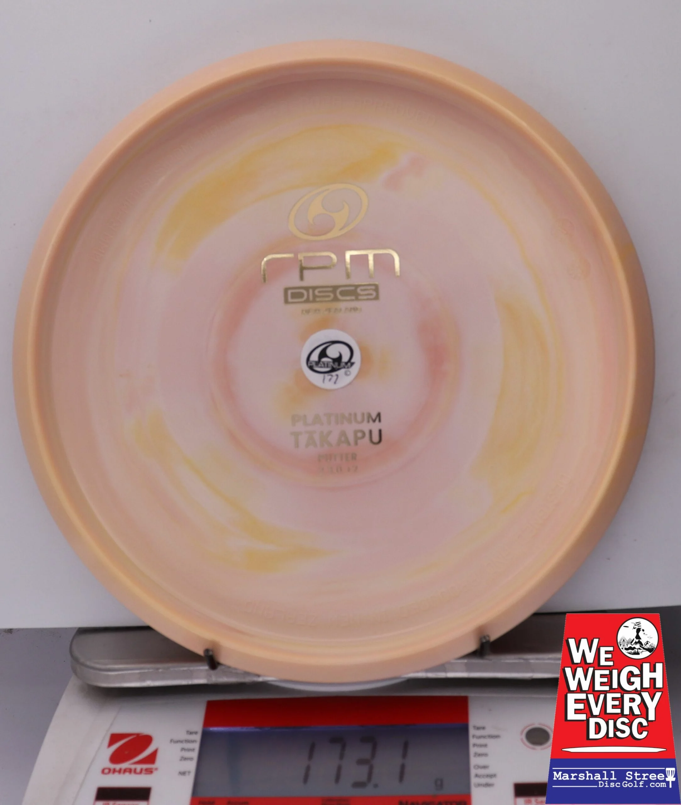 150185 Platinum Takapu, Bottom Stamp - #018 Peach, 173