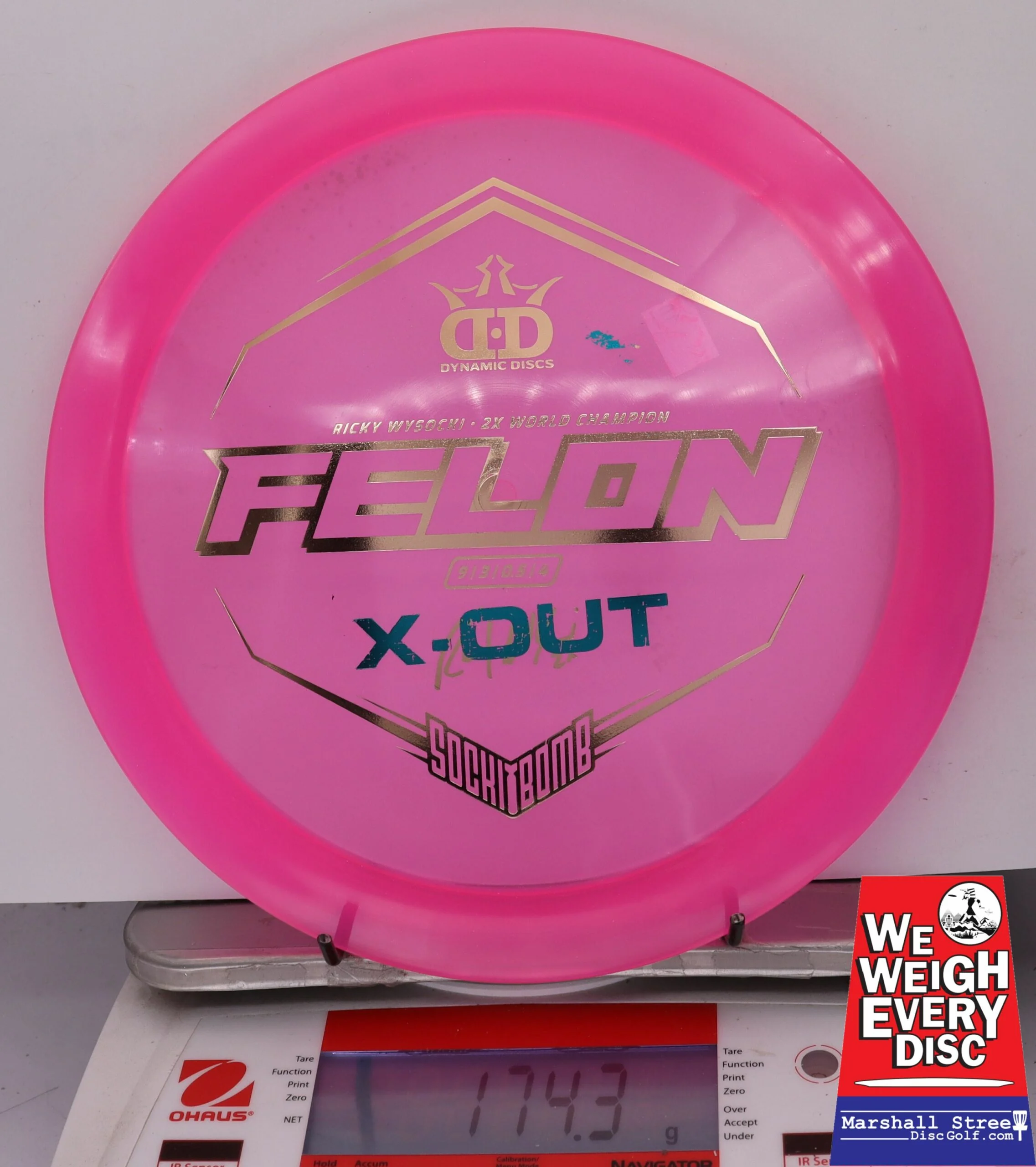 155639 X-Out Lucid Ice Glimmer Felon, Ricky Wysocki - #10 Pink, 174