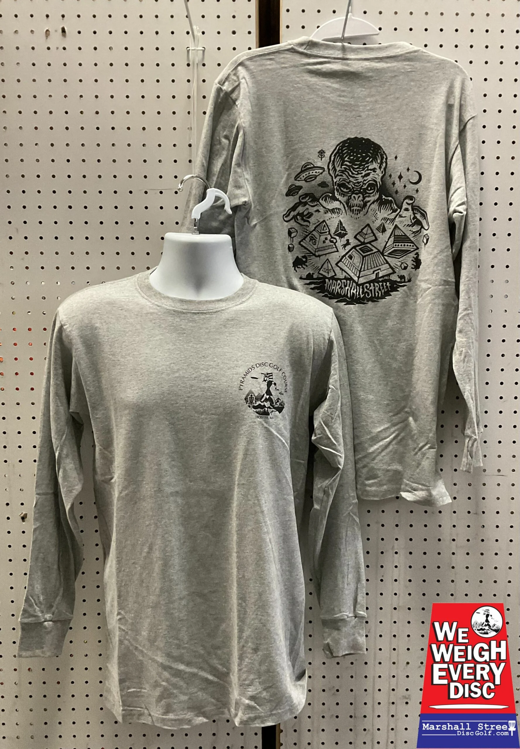 201509 Pyramids and Martial Street Logo Long Sleeve Tee - Gray, 3XL