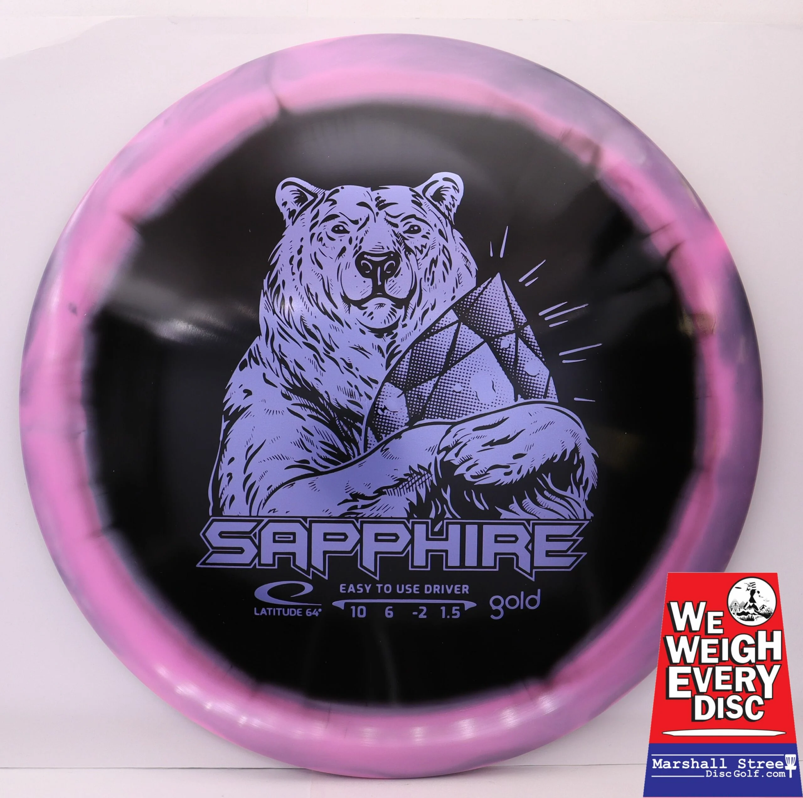 Gold Orbit Sapphire, Inverted Stamp
