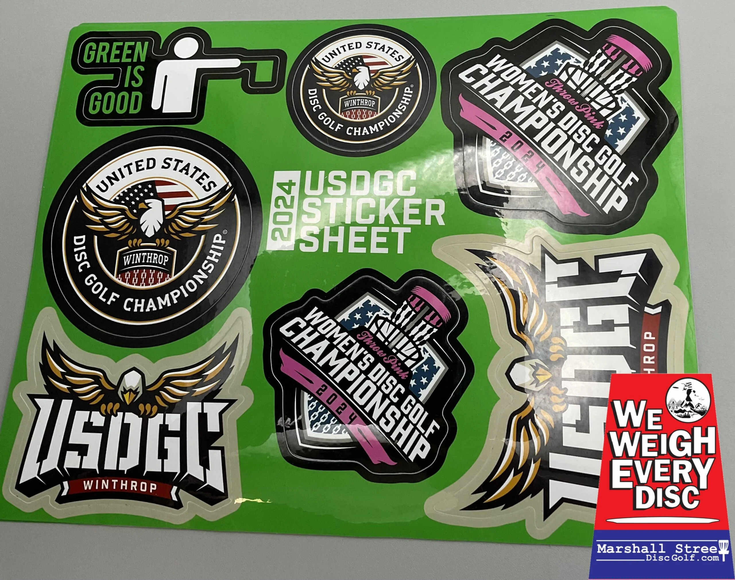 230308 USDGC/TPWDGC Sticker Sheet - Green Sheet
