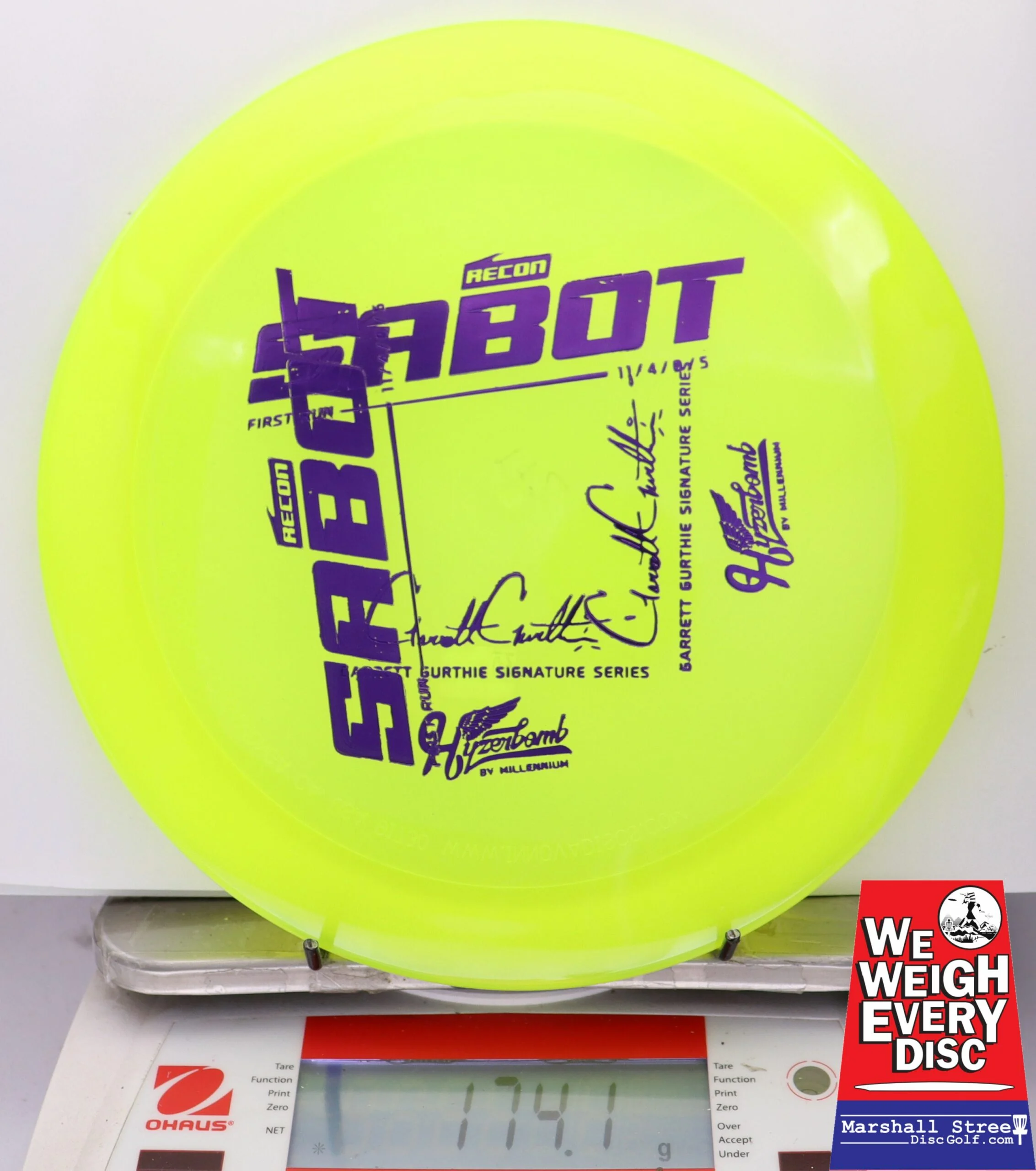 230327 X-Out Hyzerbomb Recon Sabot - #09 NYellow, 174
