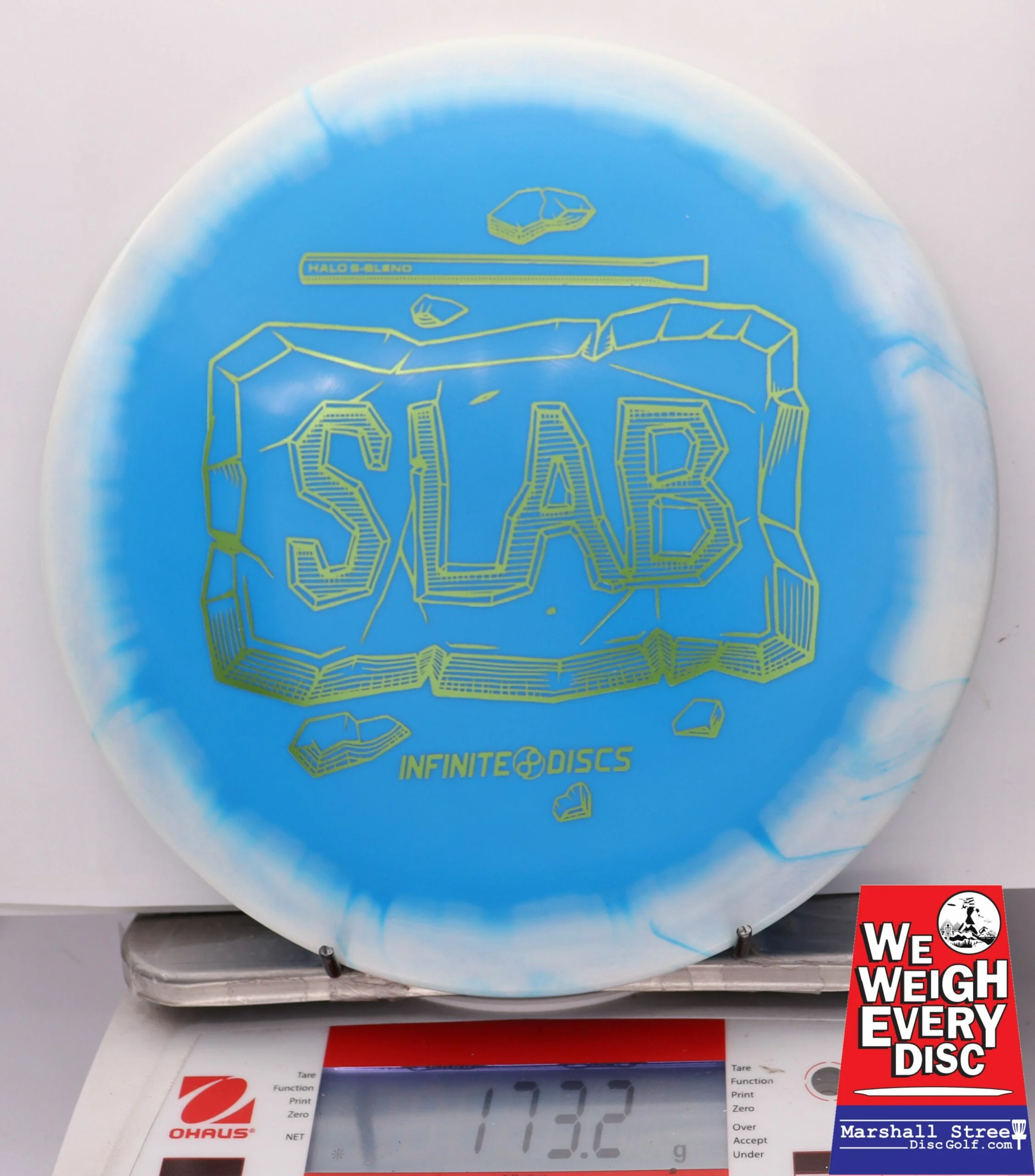 245309 Halo S-Blend Slab - #12 White-Blue, 173