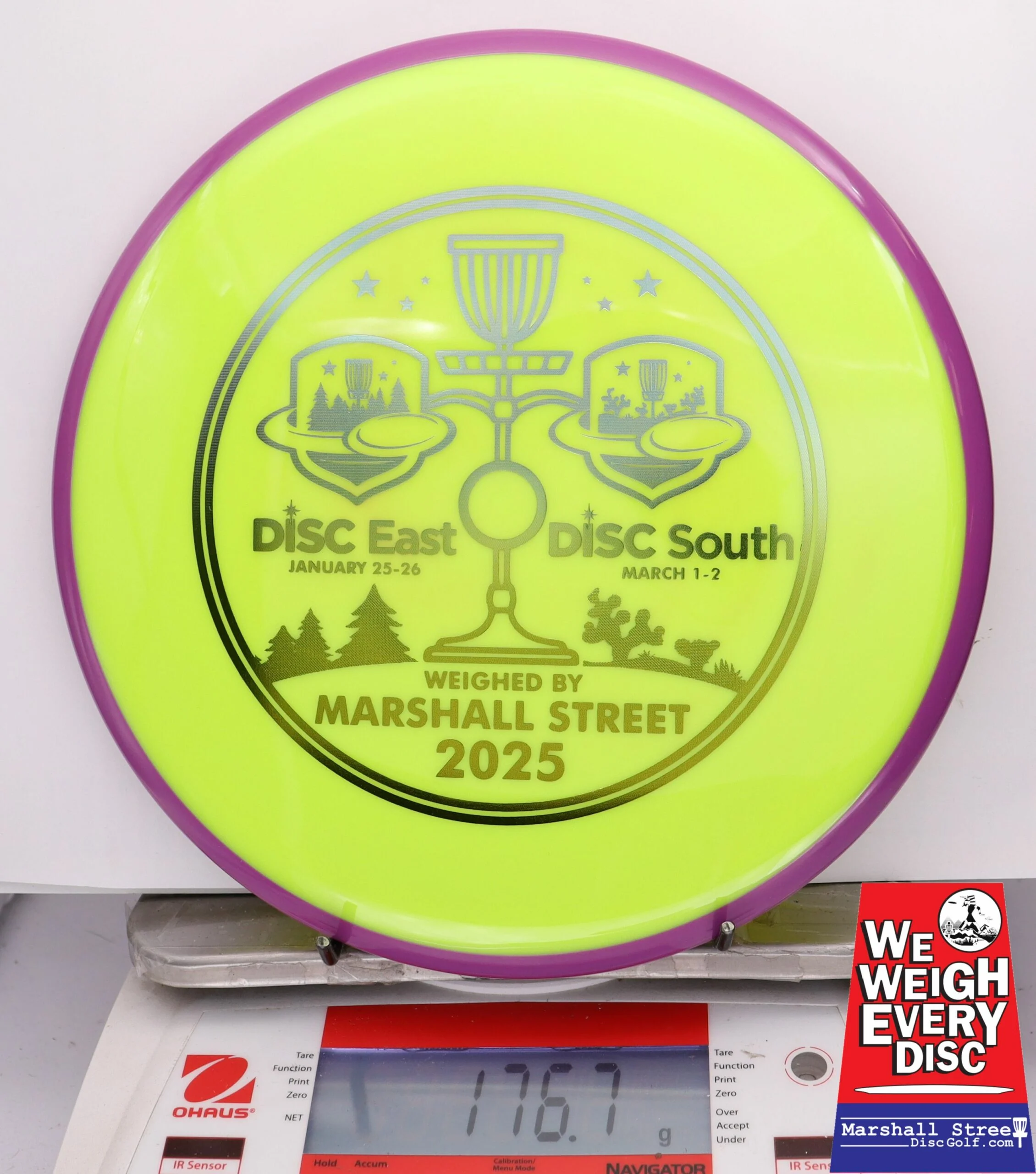 249880 Neutron Hex - Disc Golf Expos 2025 - #07 Purple-Yellow, 177