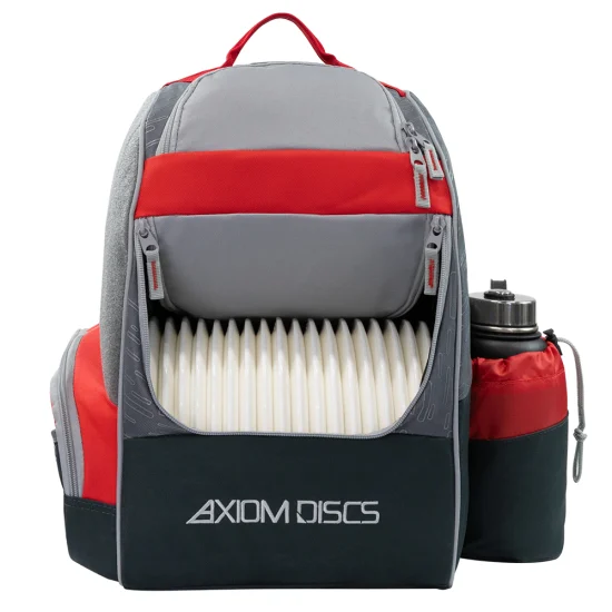 255863 Axiom Shuttle Backpack Bag - With Velcro - DarkGrayRed, 18-20 Discs