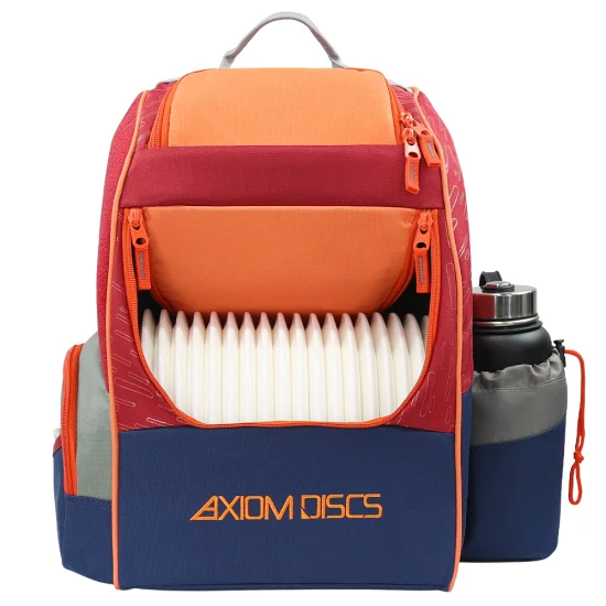 255865 Axiom Shuttle Backpack Bag - With Velcro - OrangeRuby, 18-20 Discs