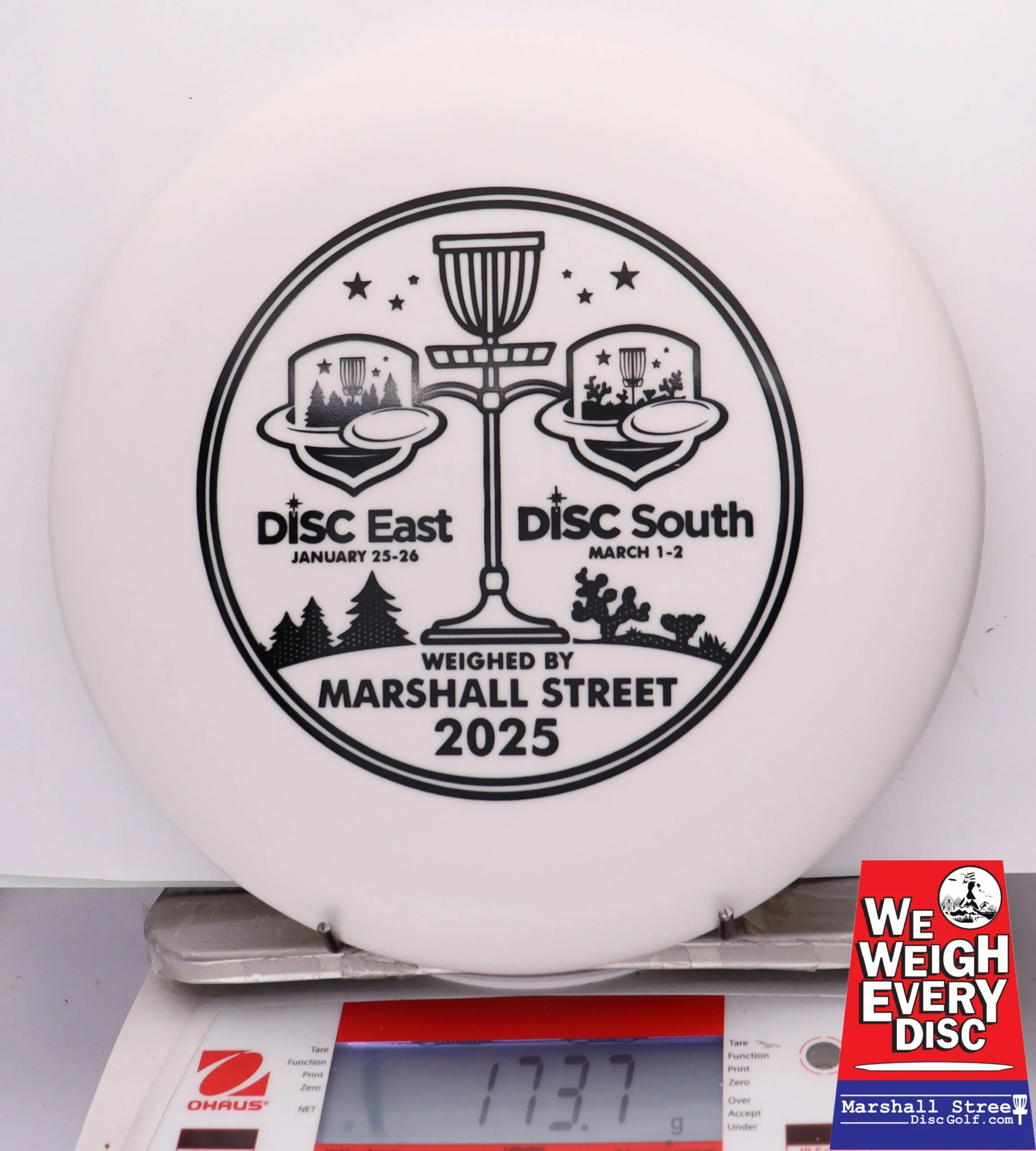 256686 D-Line P2, Flex 2 - Disc Golf Expos 2025 - #10 White, 174
