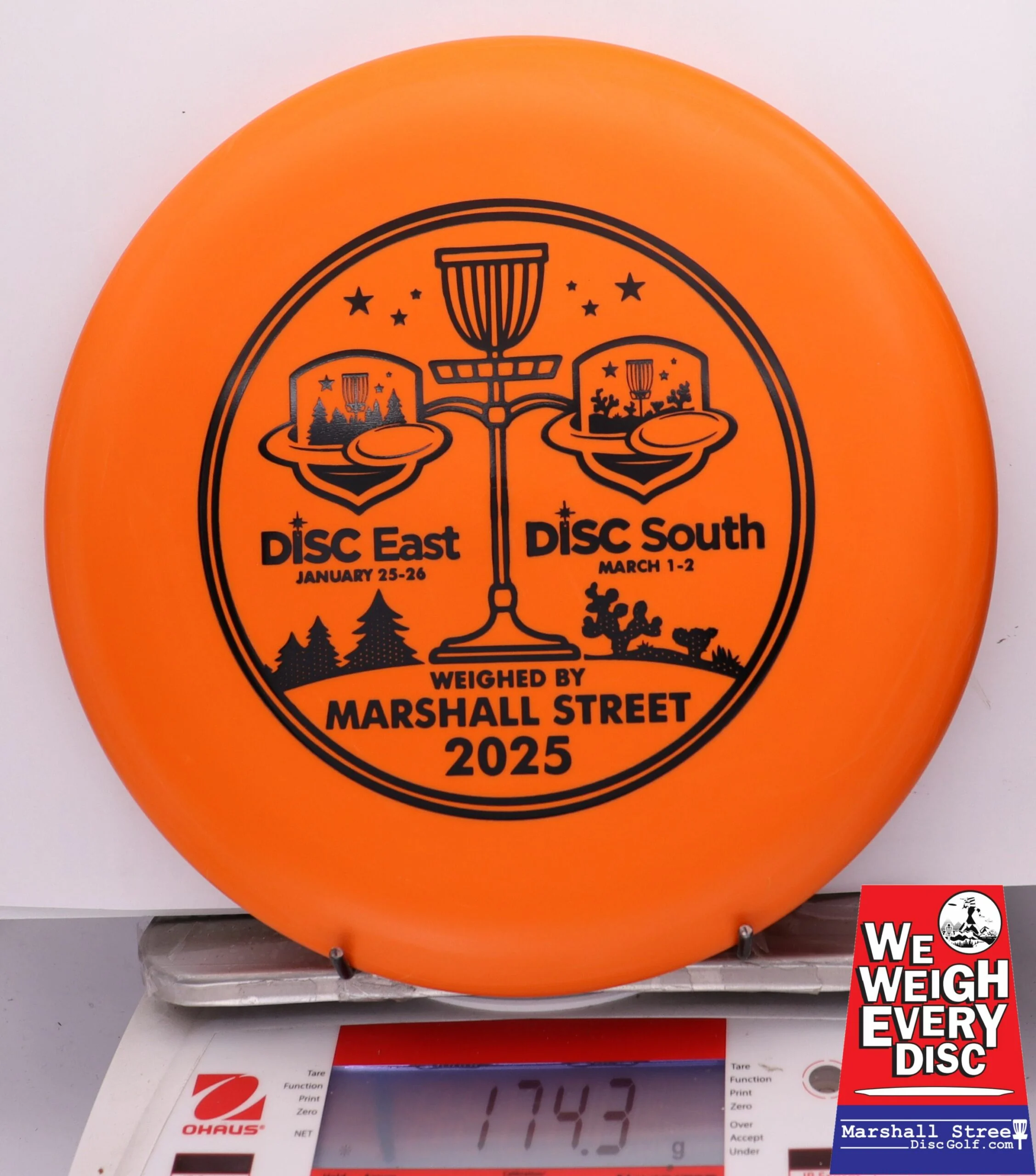 256693 D-Line P2, Flex 1 - Disc Golf Expos 2025 - #17 Orange, 174