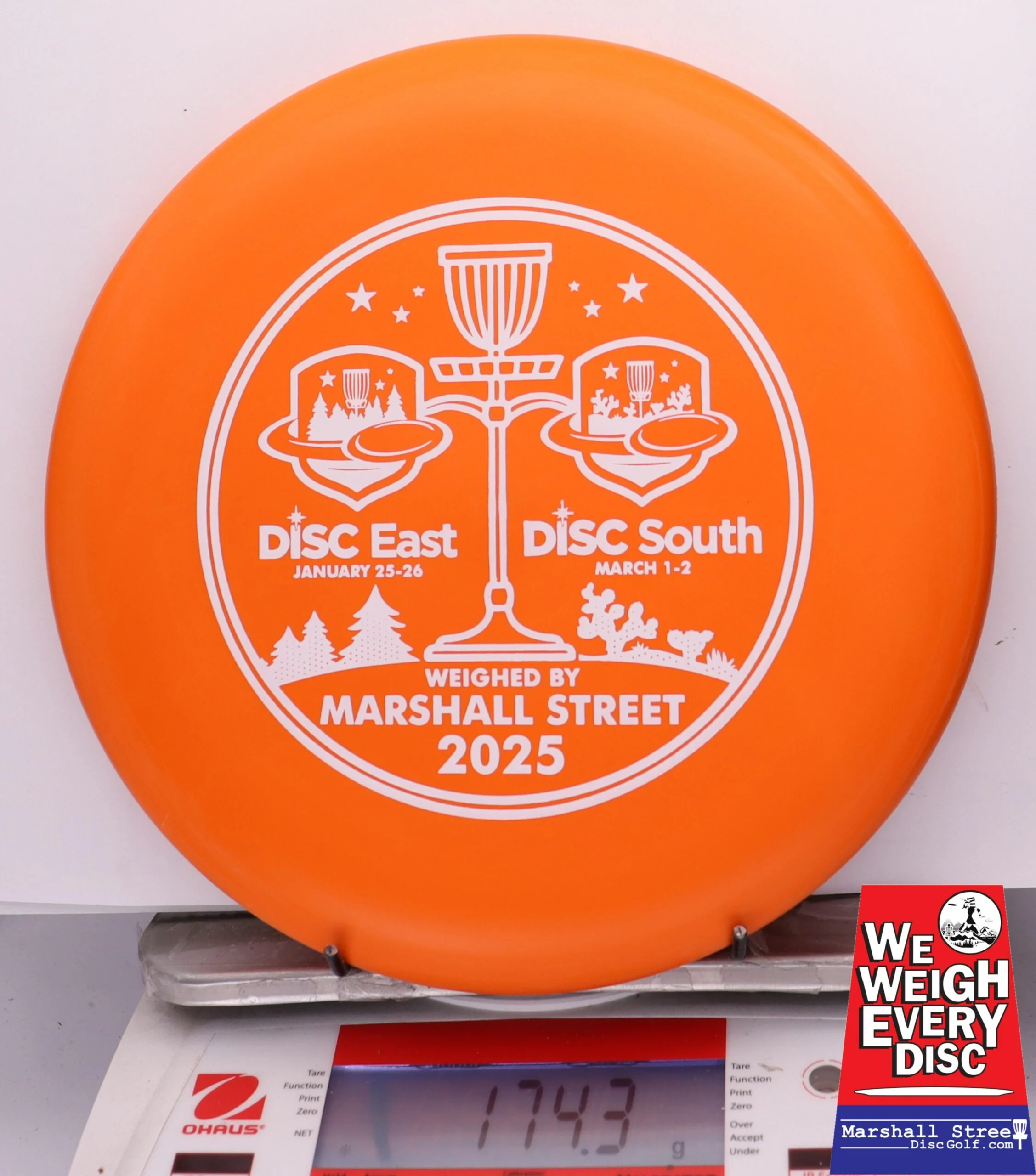 256694 D-Line P2, Flex 1 - Disc Golf Expos 2025 - #18 Orange, 174