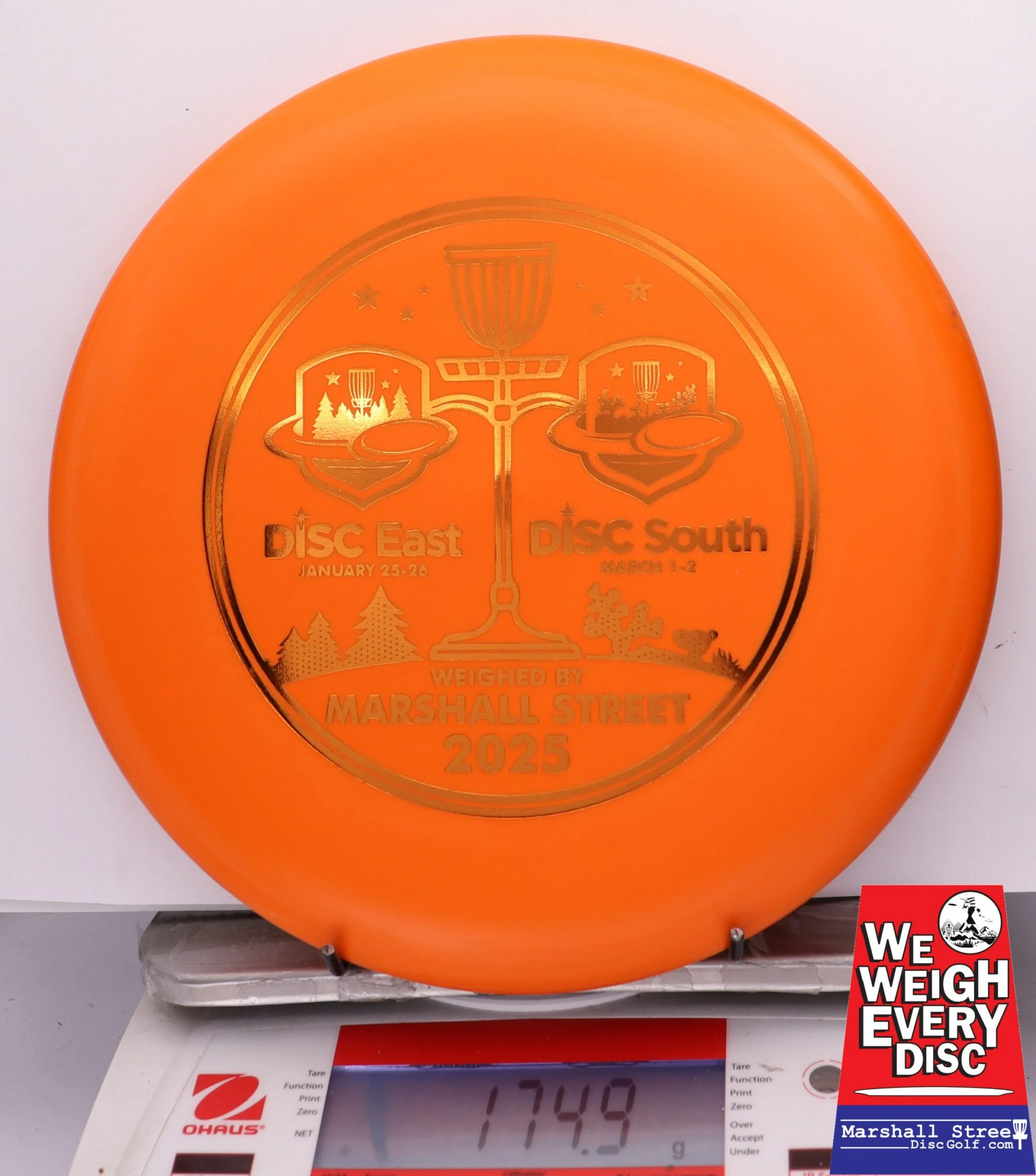 256696 D-Line P2, Flex 1 - Disc Golf Expos 2025 - #19 Orange, 175