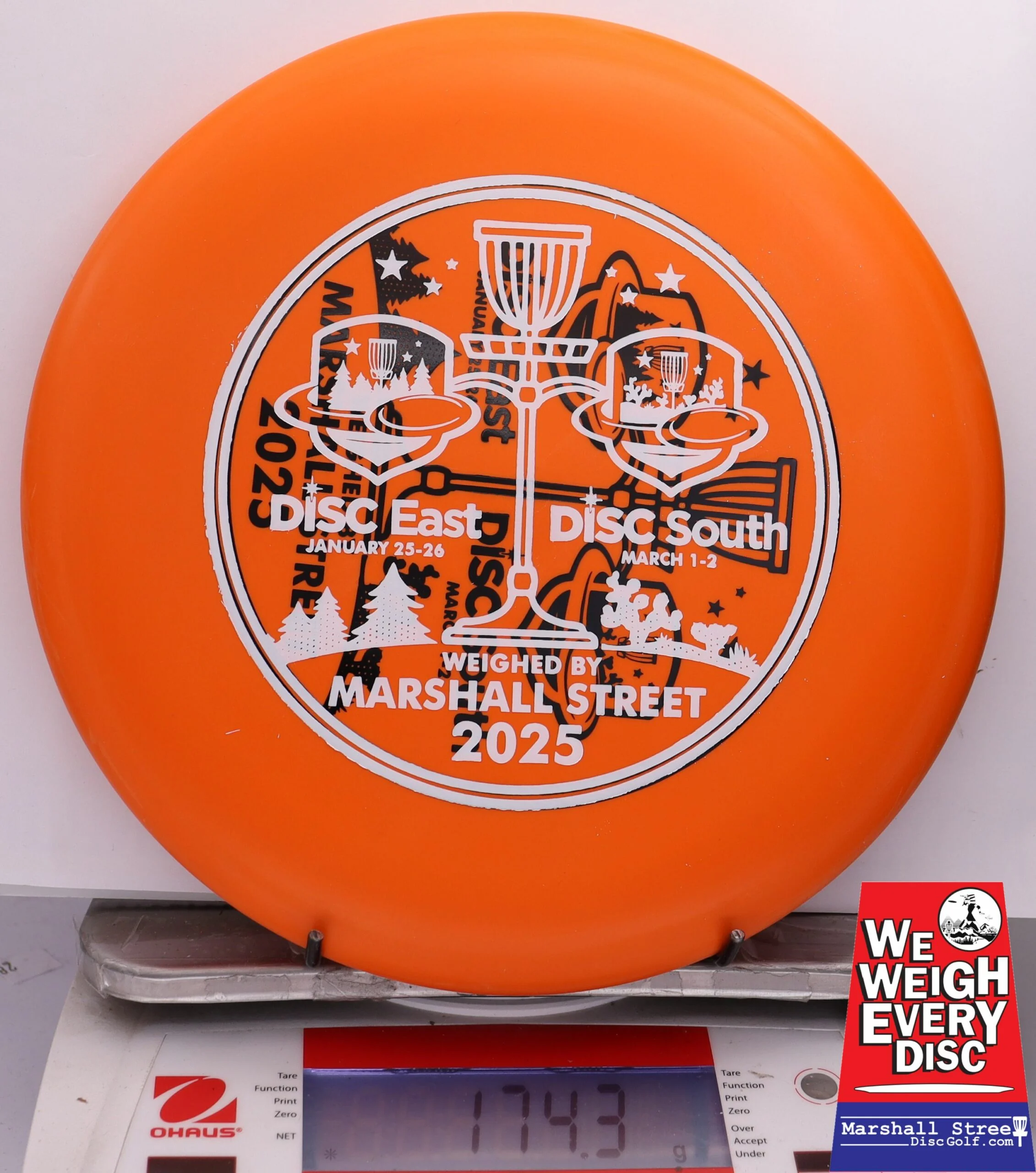 266495 D-Line P2, Flex 1 - Disc Golf Expos 2025 - #04 Orange, 174