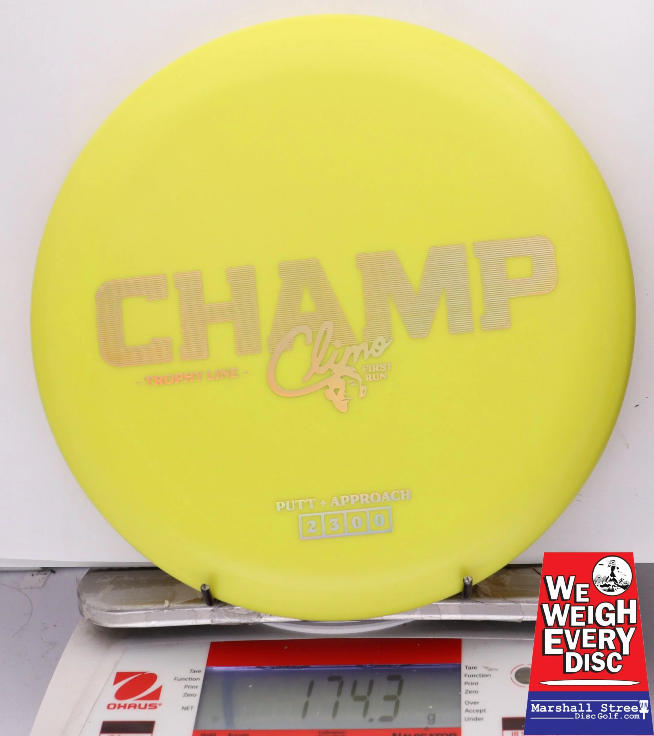 279834 First Run Trophy Line Champ - #37 Yellow, 174