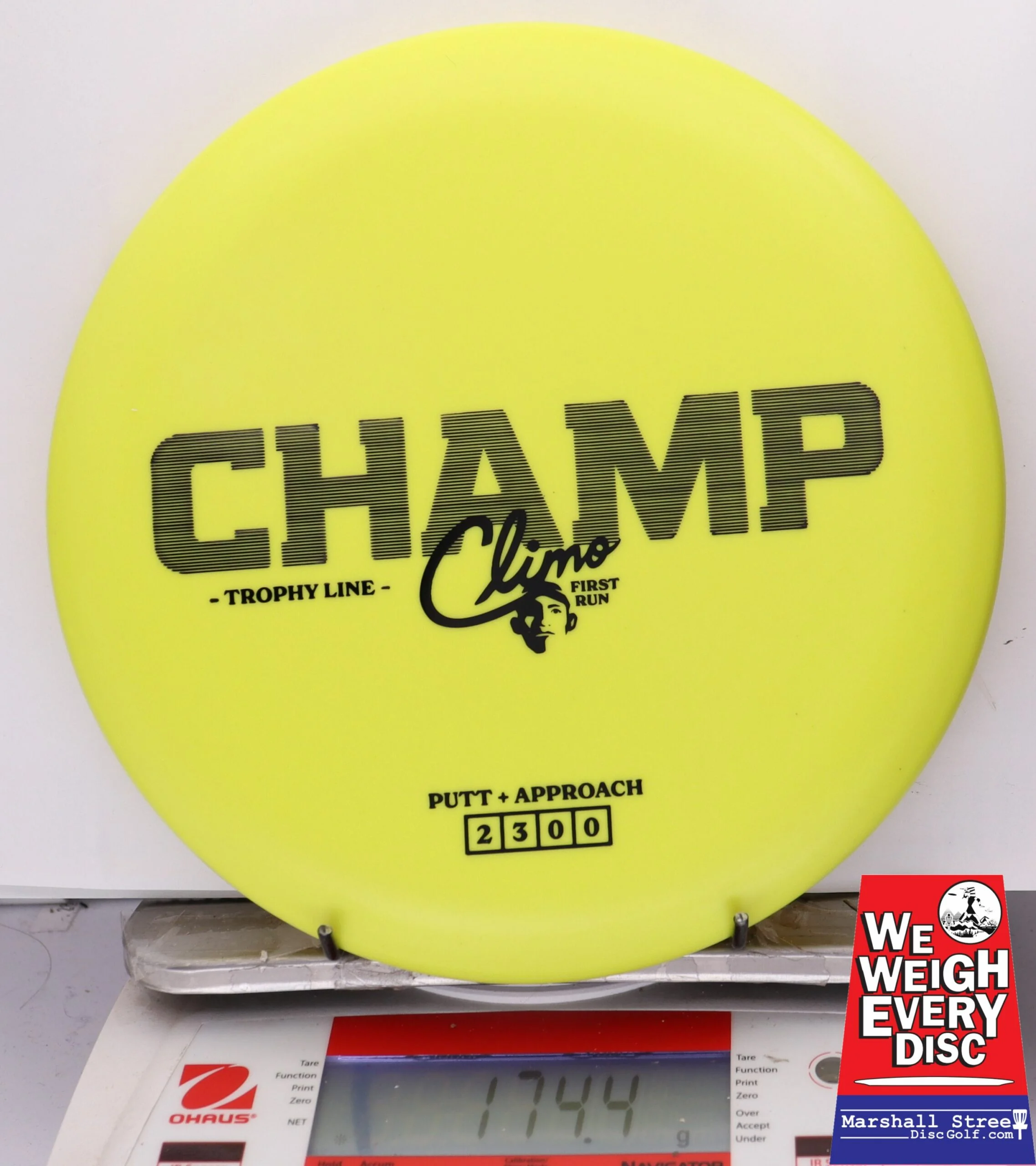 279838 First Run Trophy Line Champ - #41 Yellow, 174