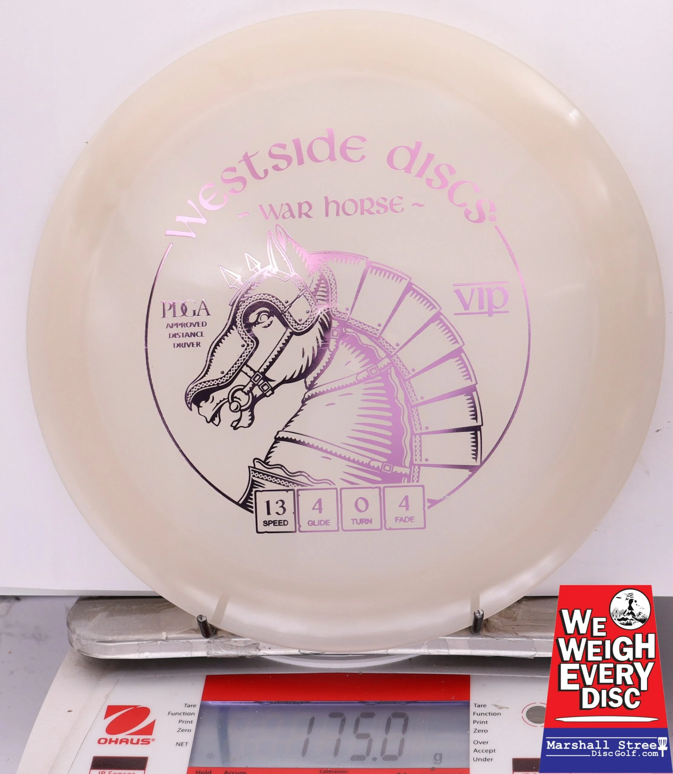 282410 VIP War Horse - #20 White, 175
