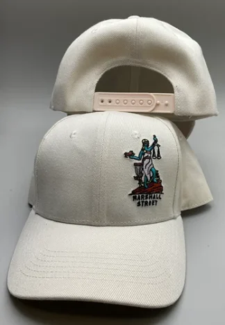 Marshall Street Curved Bill-Snap Back, Lady Justice- Cream