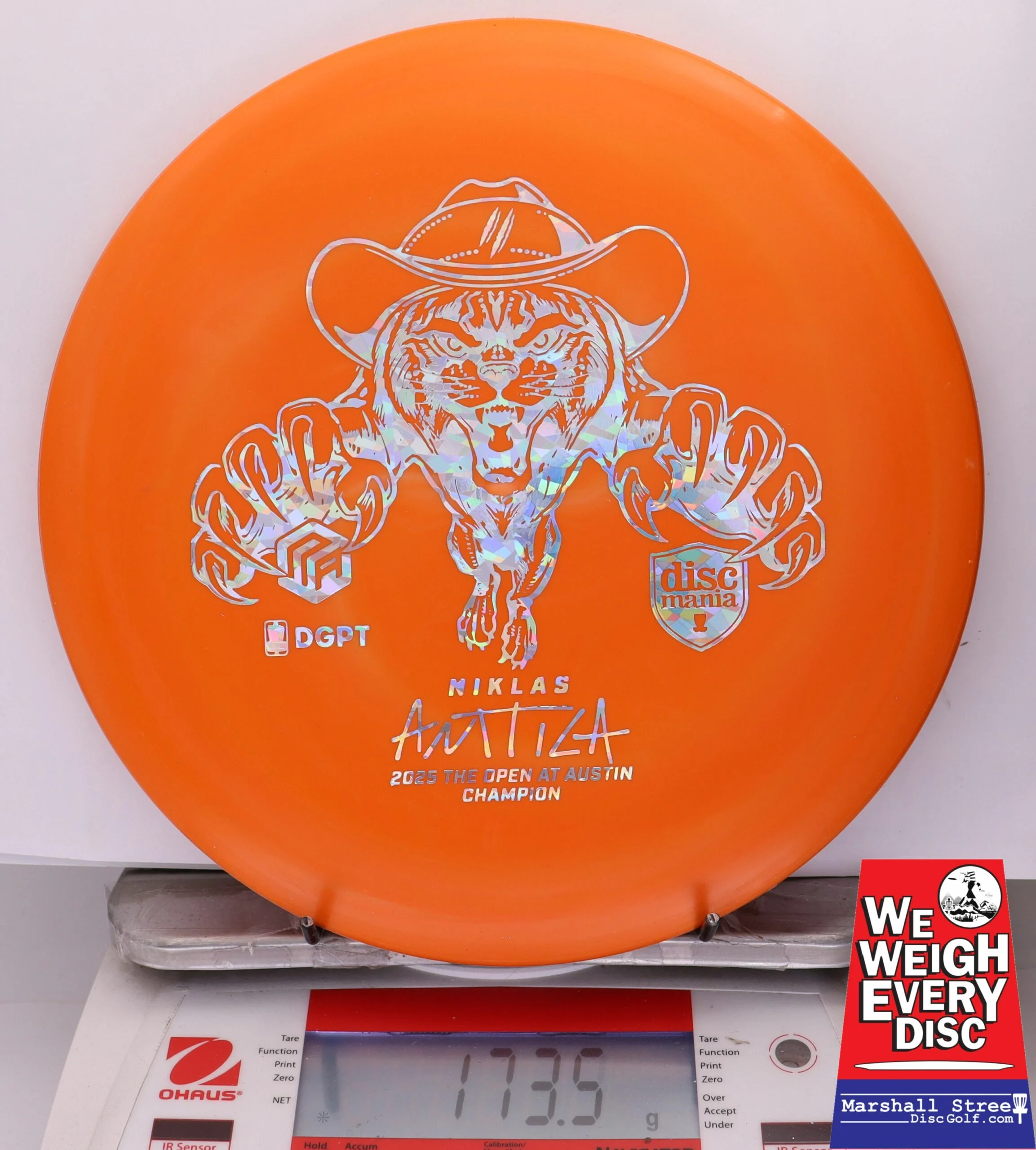 299356 Swirly D-Line FD, Flex 2 - Niklas Anttila 2025 Austin Open Champion - #04 Orange, 174