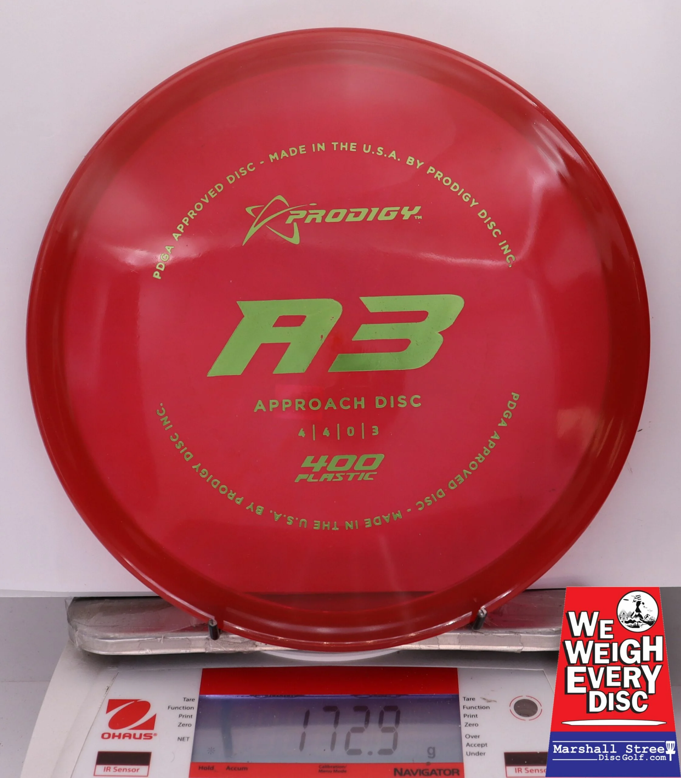 308841 Prodigy A3, 400 - #204 Red, 173