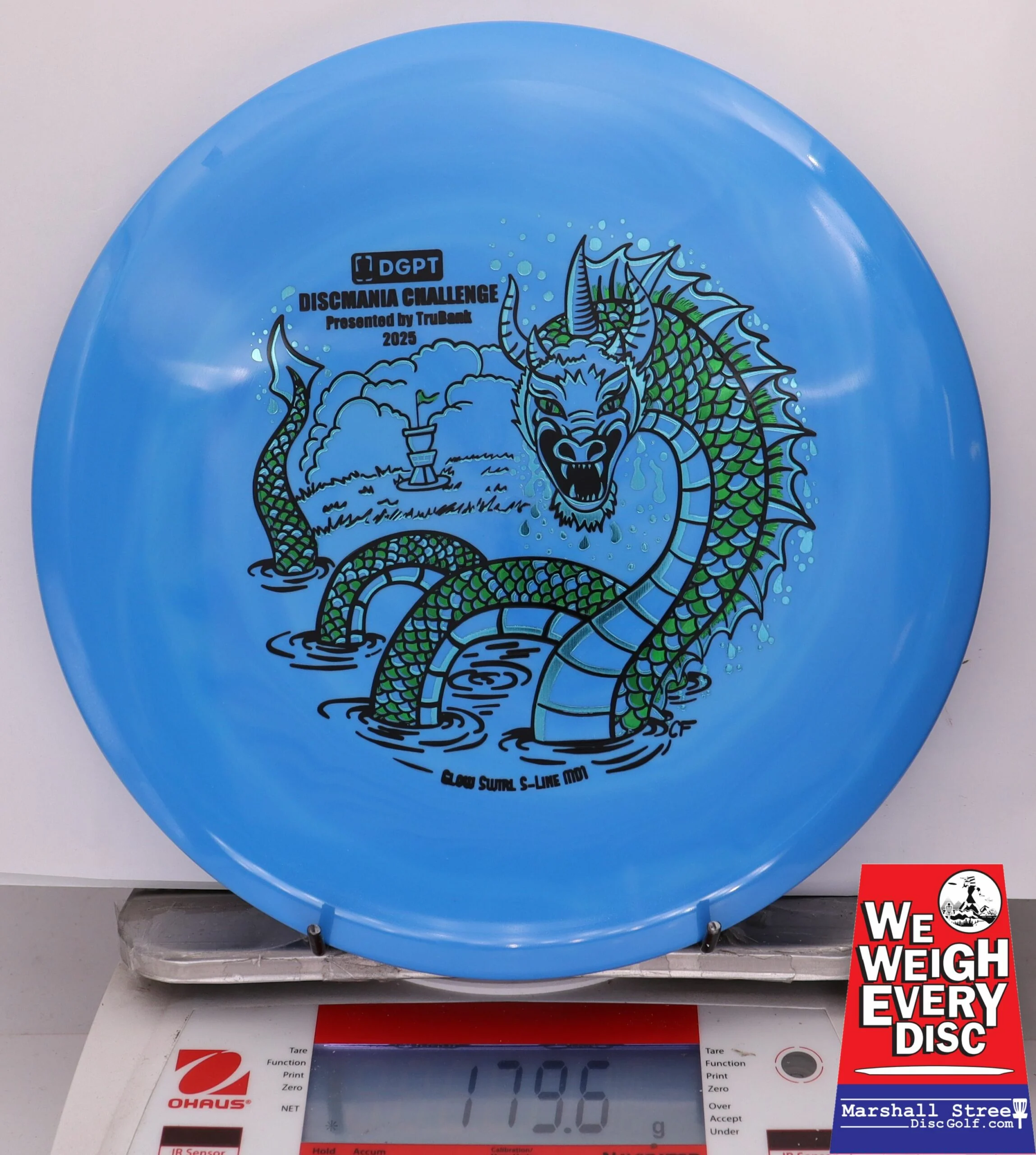313231 Glow Swirly S-Line MD1, Discmania Challenge 2025 - #22 Blue, 180
