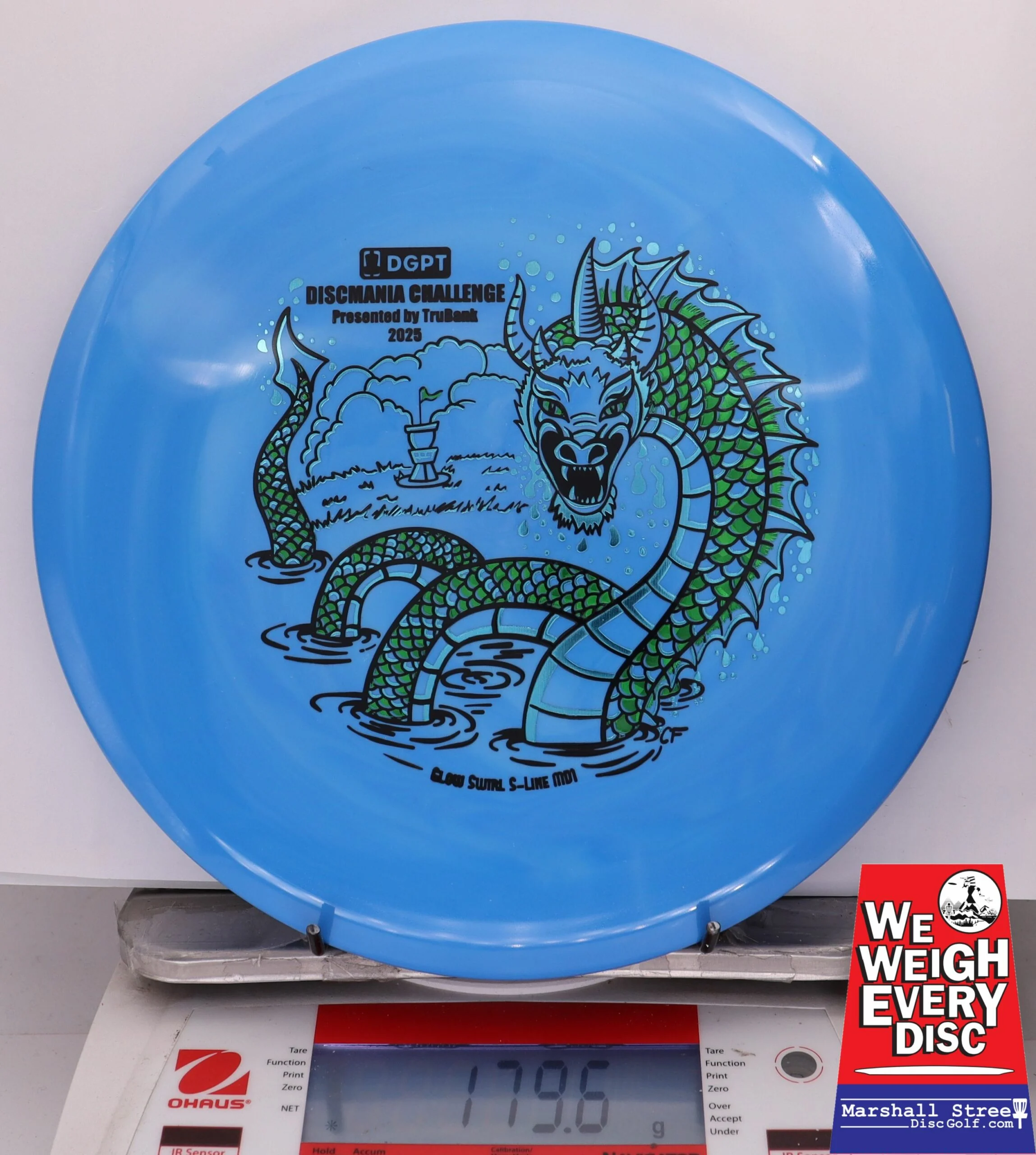313238 Glow Swirly S-Line MD1, Discmania Challenge 2025 - #29 Blue, 180