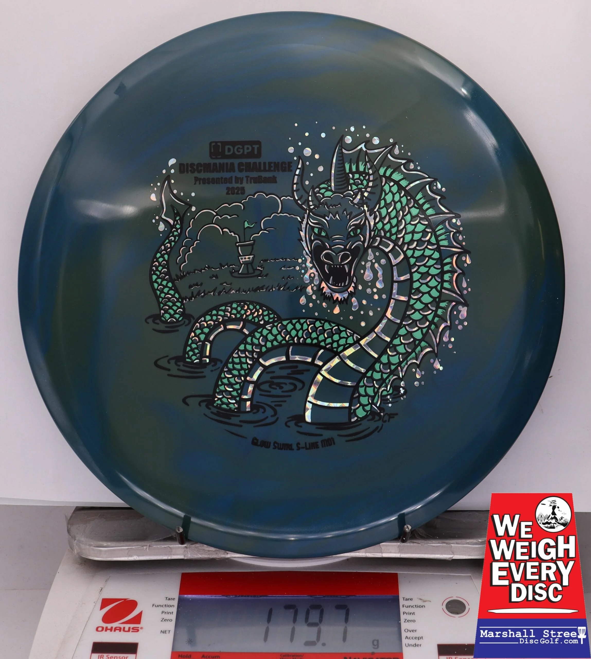 313245 Glow Swirly S-Line MD1, Discmania Challenge 2025 - #36 Jade, 180