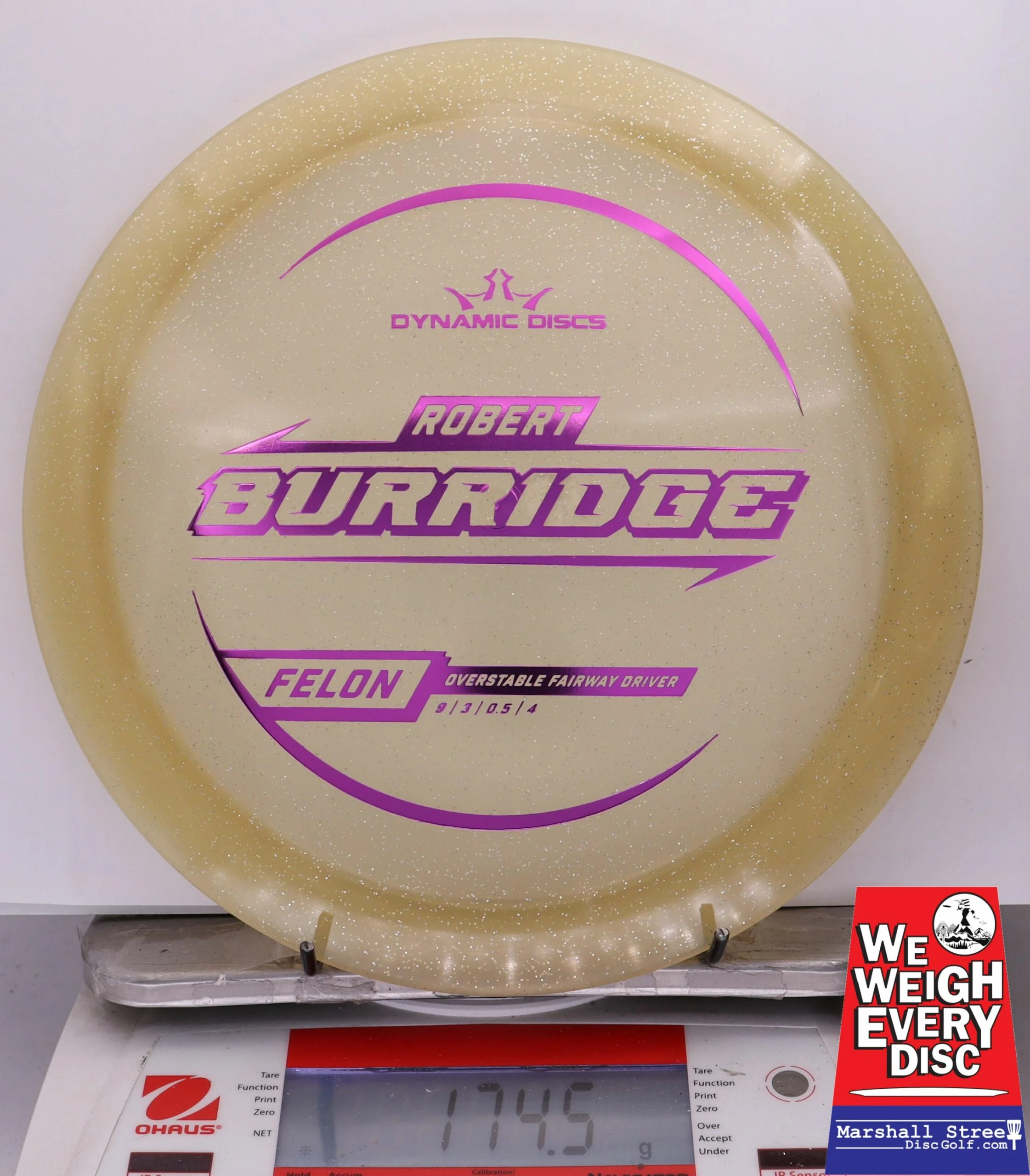 318891 Lucid Gold Metal Flake Felon, Robert Burridge 2025 Tour Series - #03 Gold, 175