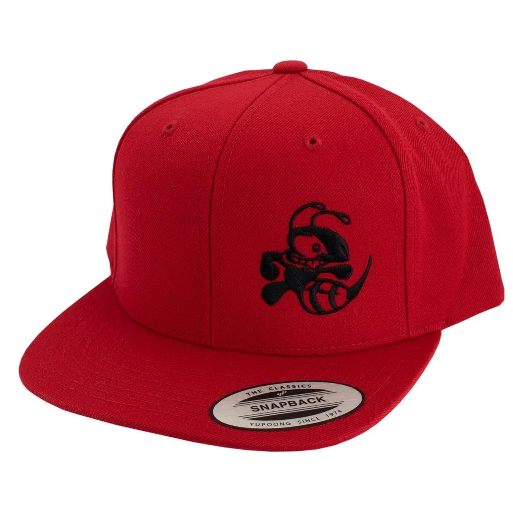 323165 Discraft Buzzz Flat Bill Snapback Hat - Red-Black, Snapback