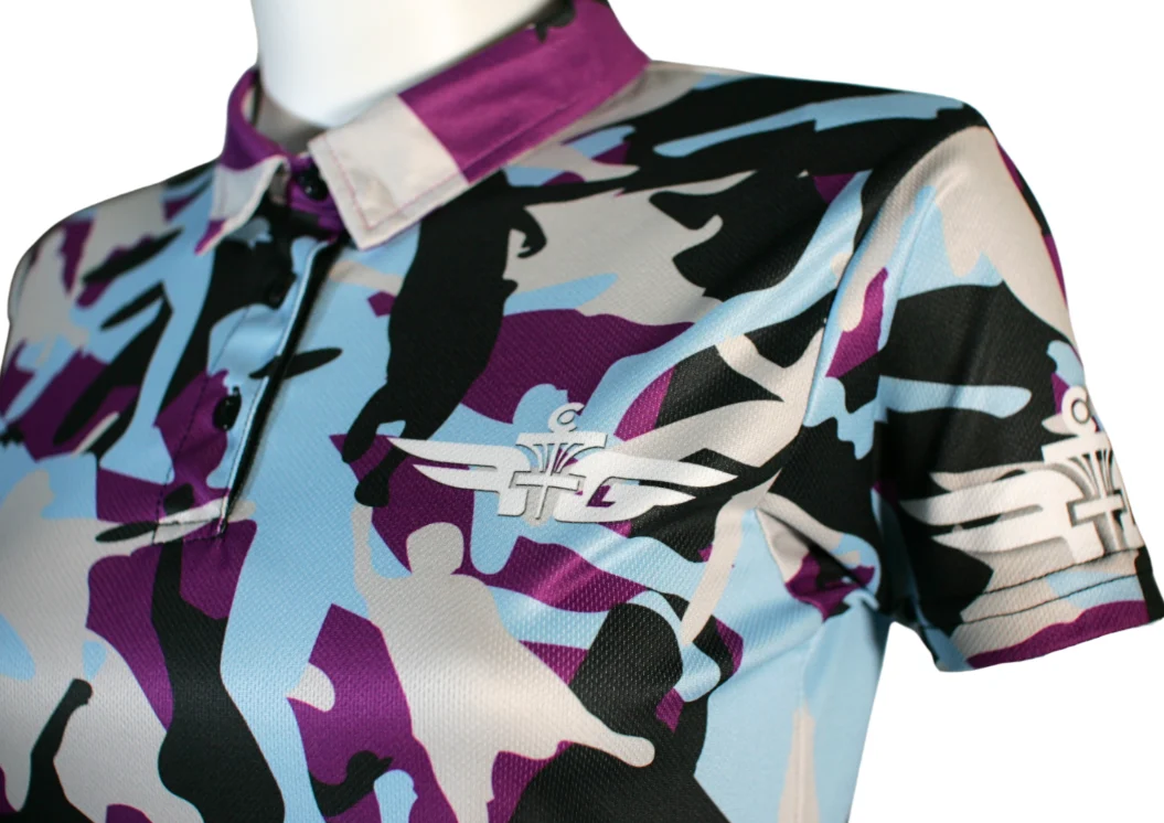 FLY GREEN, WOMEN'S DRI-FIT-CAMOUFLAGE-POLO - Image 2
