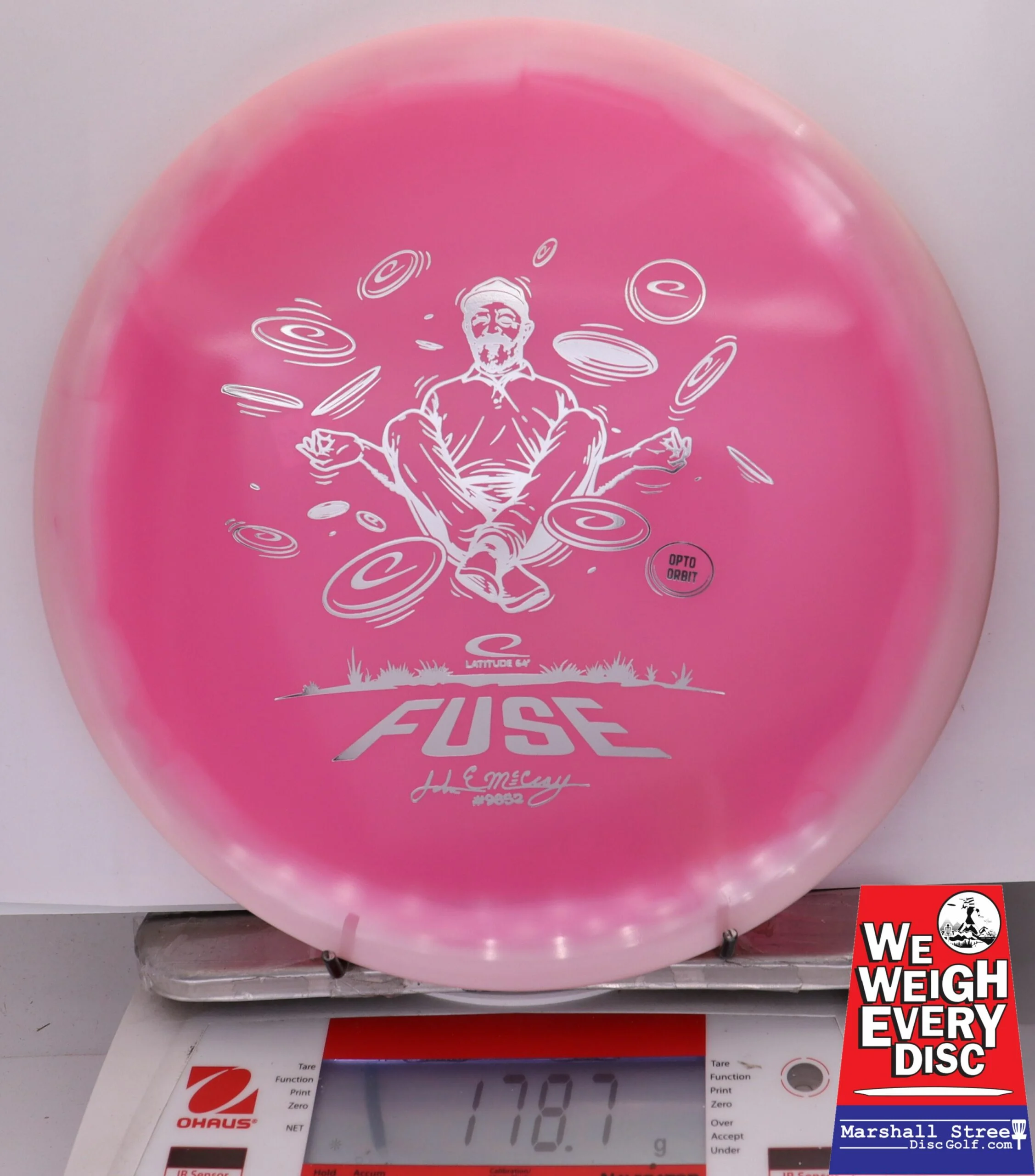 328190 Opto Orbit Fuse, JohnE McCray 2025 Team Series - #09 White-Pink, 179