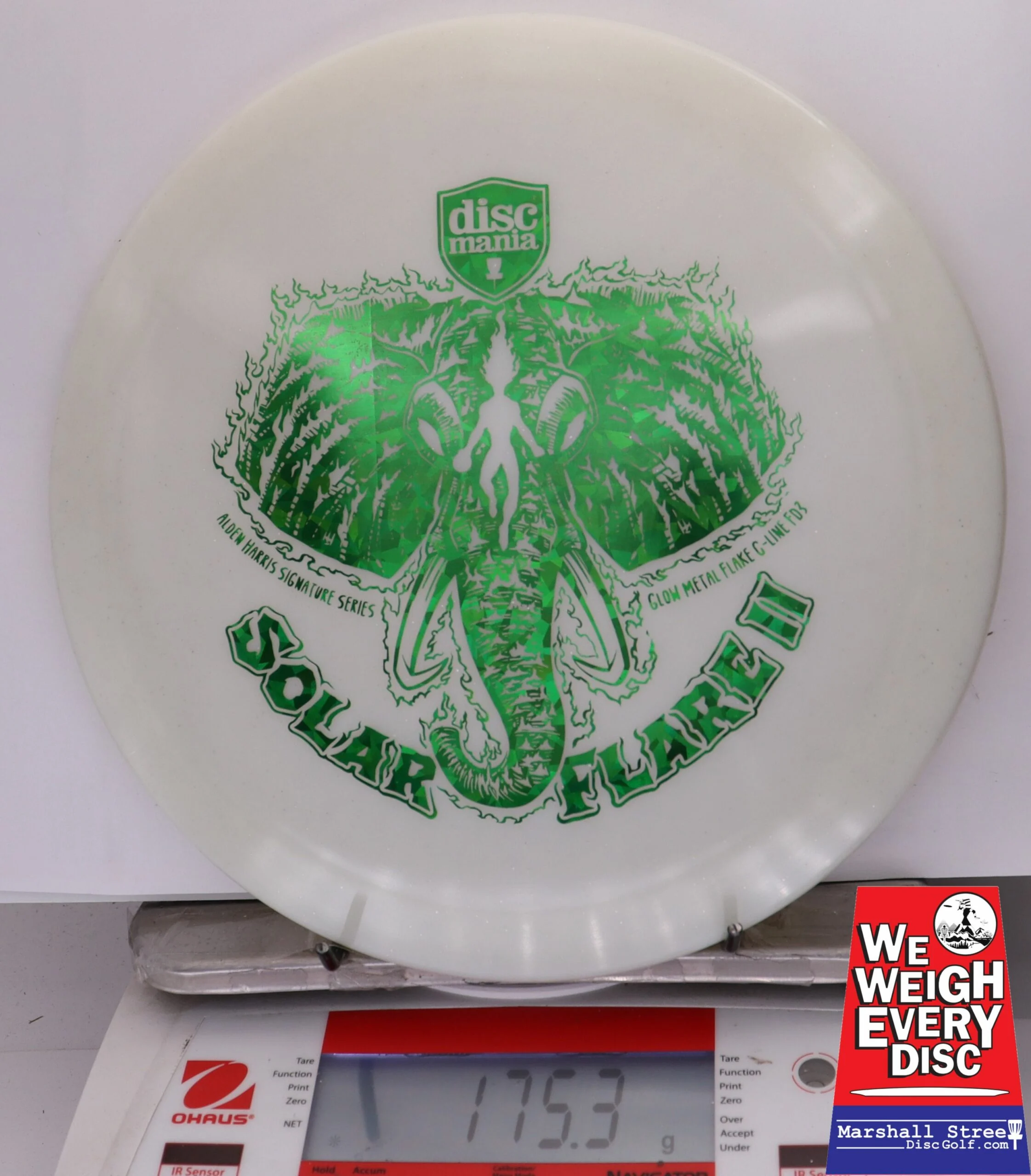 328305 Glow Metal Flake C-Line FD3 Solar Flare 2, Alden Harris 2025 Signature Series - #08 White, 175