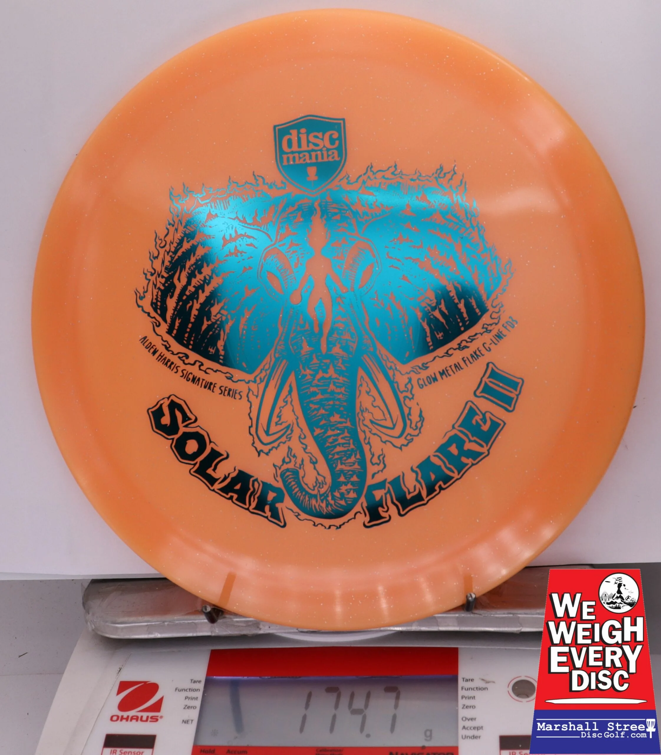 328308 Glow Metal Flake C-Line FD3 Solar Flare 2, Alden Harris 2025 Signature Series - #11 Orange, 175