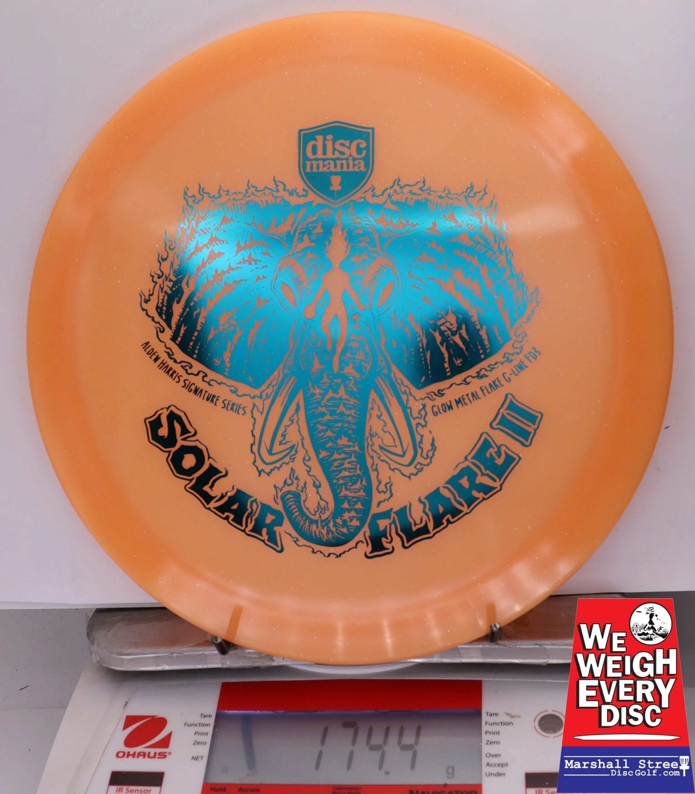 328309 Glow Metal Flake C-Line FD3 Solar Flare 2, Alden Harris 2025 Signature Series - #12 Orange, 174