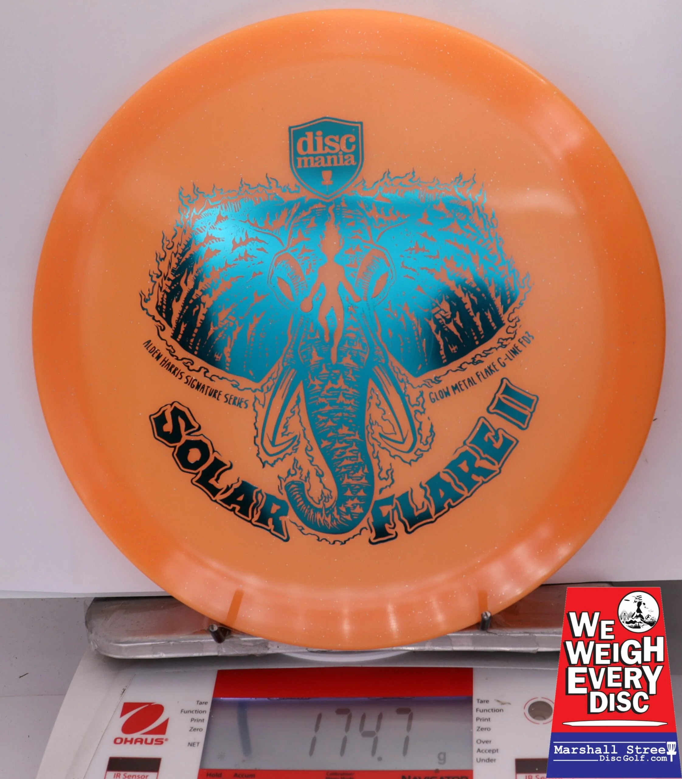 328311 Glow Metal Flake C-Line FD3 Solar Flare 2, Alden Harris 2025 Signature Series - #14 Orange, 175
