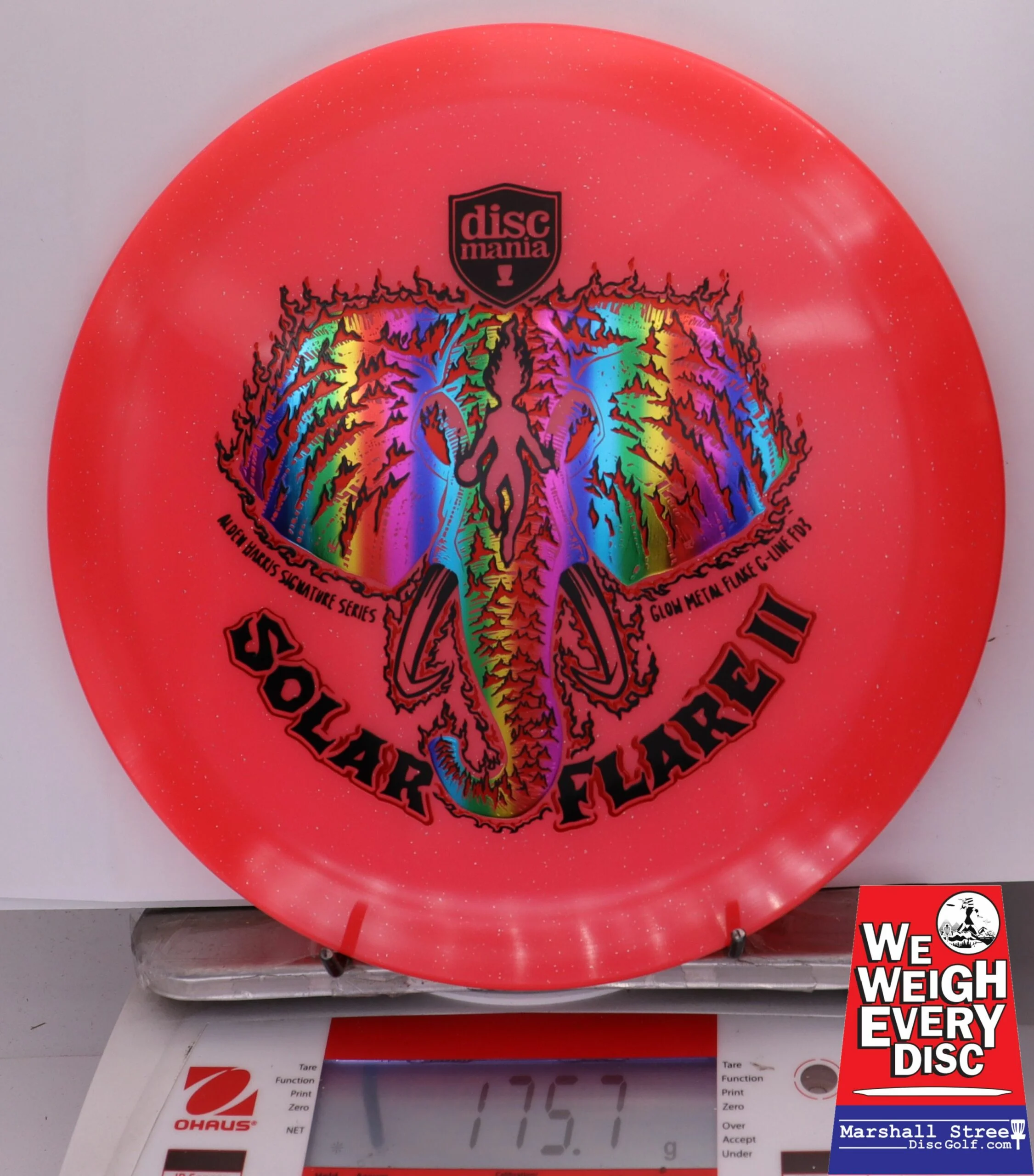 328321 Glow Metal Flake C-Line FD3 Solar Flare 2 Triple Foil, Alden Harris 2025 Signature Series - #03 Red, 176