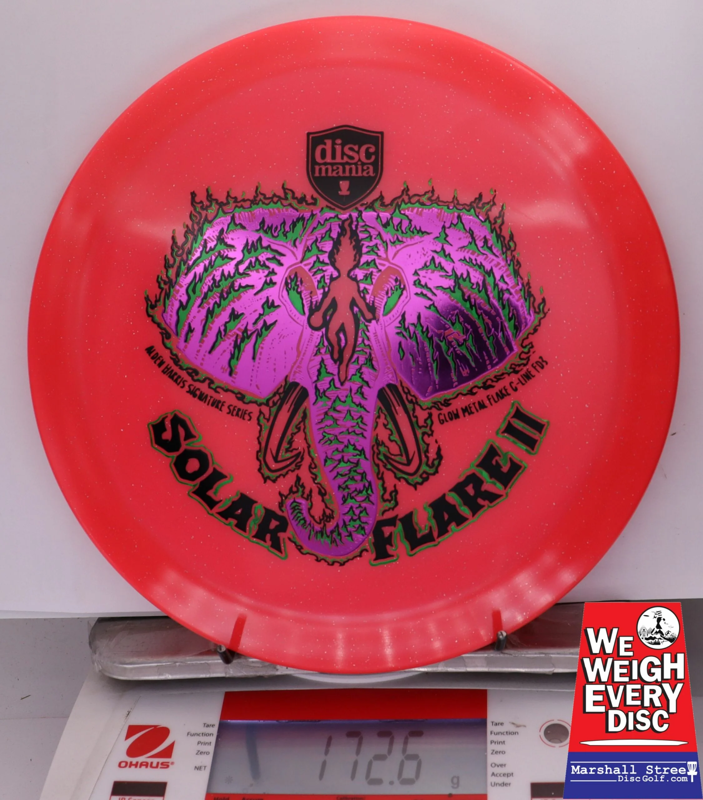328324 Glow Metal Flake C-Line FD3 Solar Flare 2 Triple Foil, Alden Harris 2025 Signature Series - #06 Red, 173