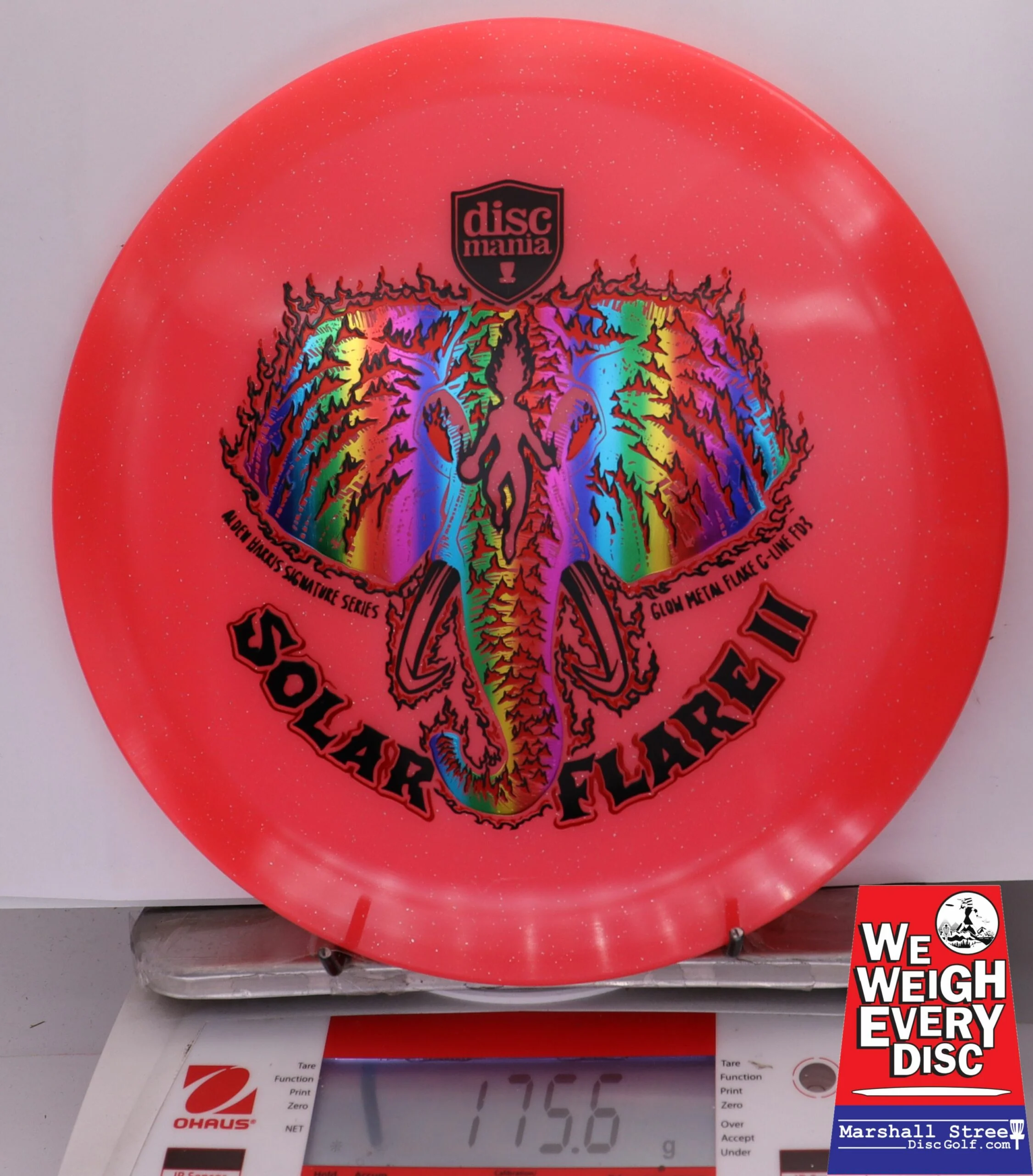328328 Glow Metal Flake C-Line FD3 Solar Flare 2 Triple Foil, Alden Harris 2025 Signature Series - #10 Red, 176