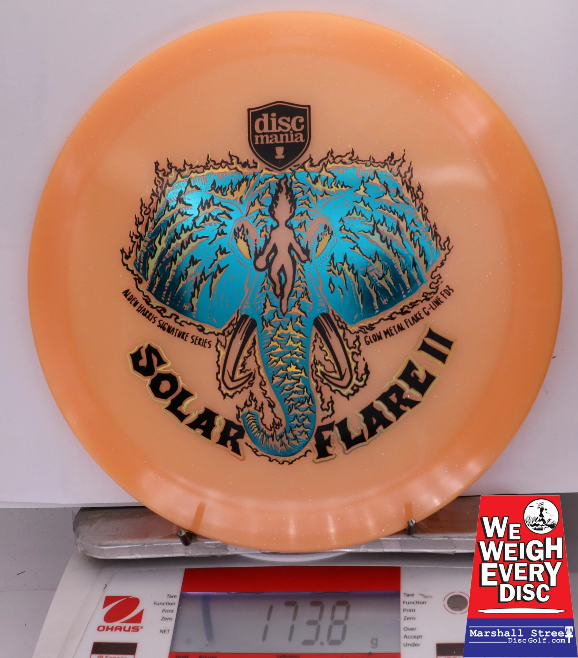 328336 Glow Metal Flake C-Line FD3 Solar Flare 2 Triple Foil, Alden Harris 2025 Signature Series - #18 LtOrange, 174