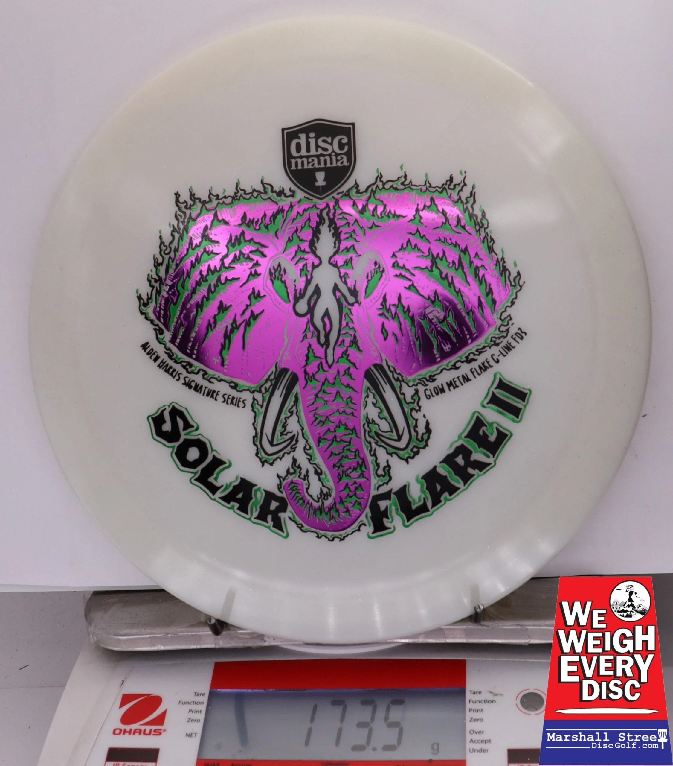 328341 Glow Metal Flake C-Line FD3 Solar Flare 2 Triple Foil, Alden Harris 2025 Signature Series - #23 Gray, 174