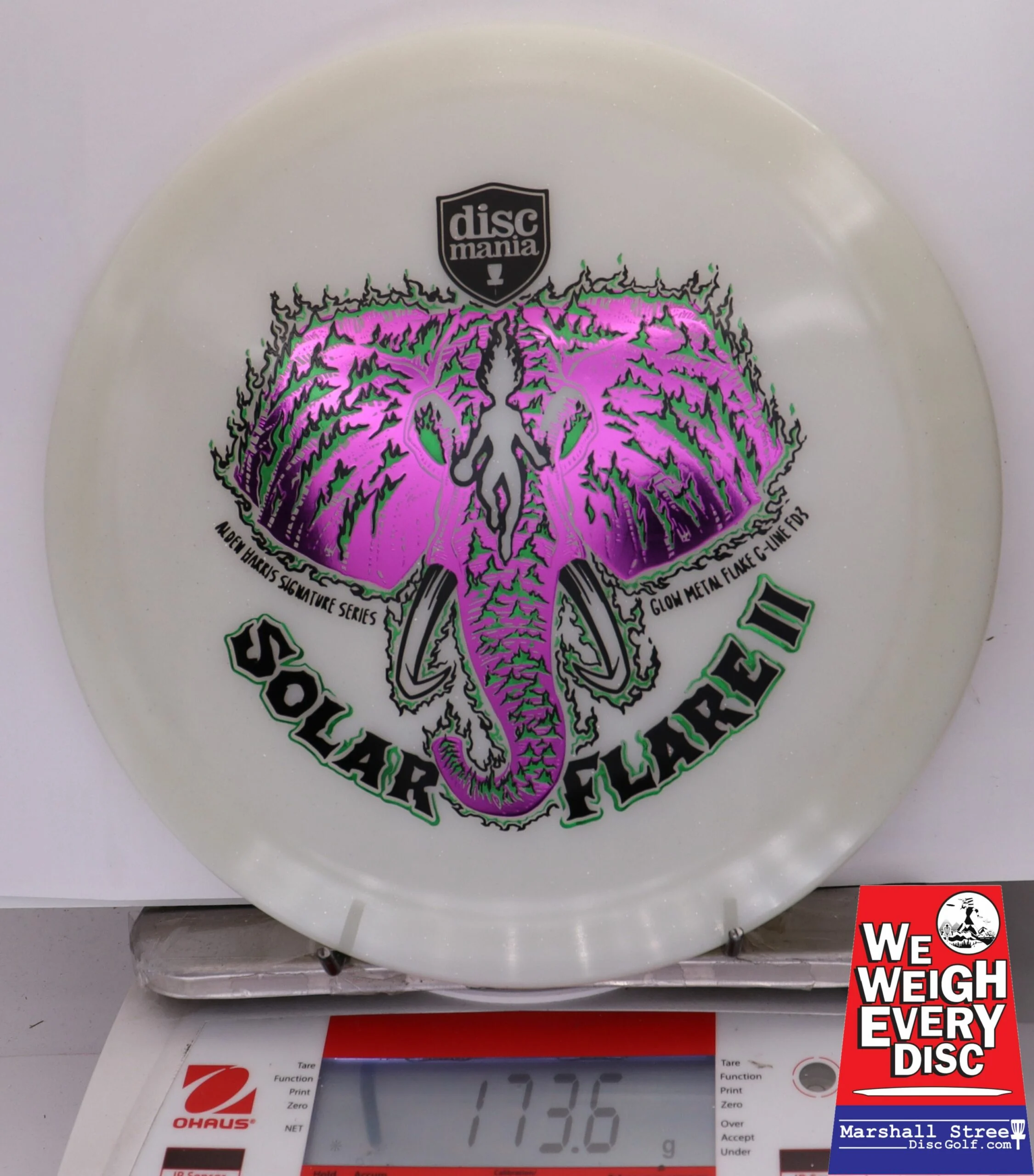328348 Glow Metal Flake C-Line FD3 Solar Flare 2 Triple Foil, Alden Harris 2025 Signature Series - #30 Gray, 174