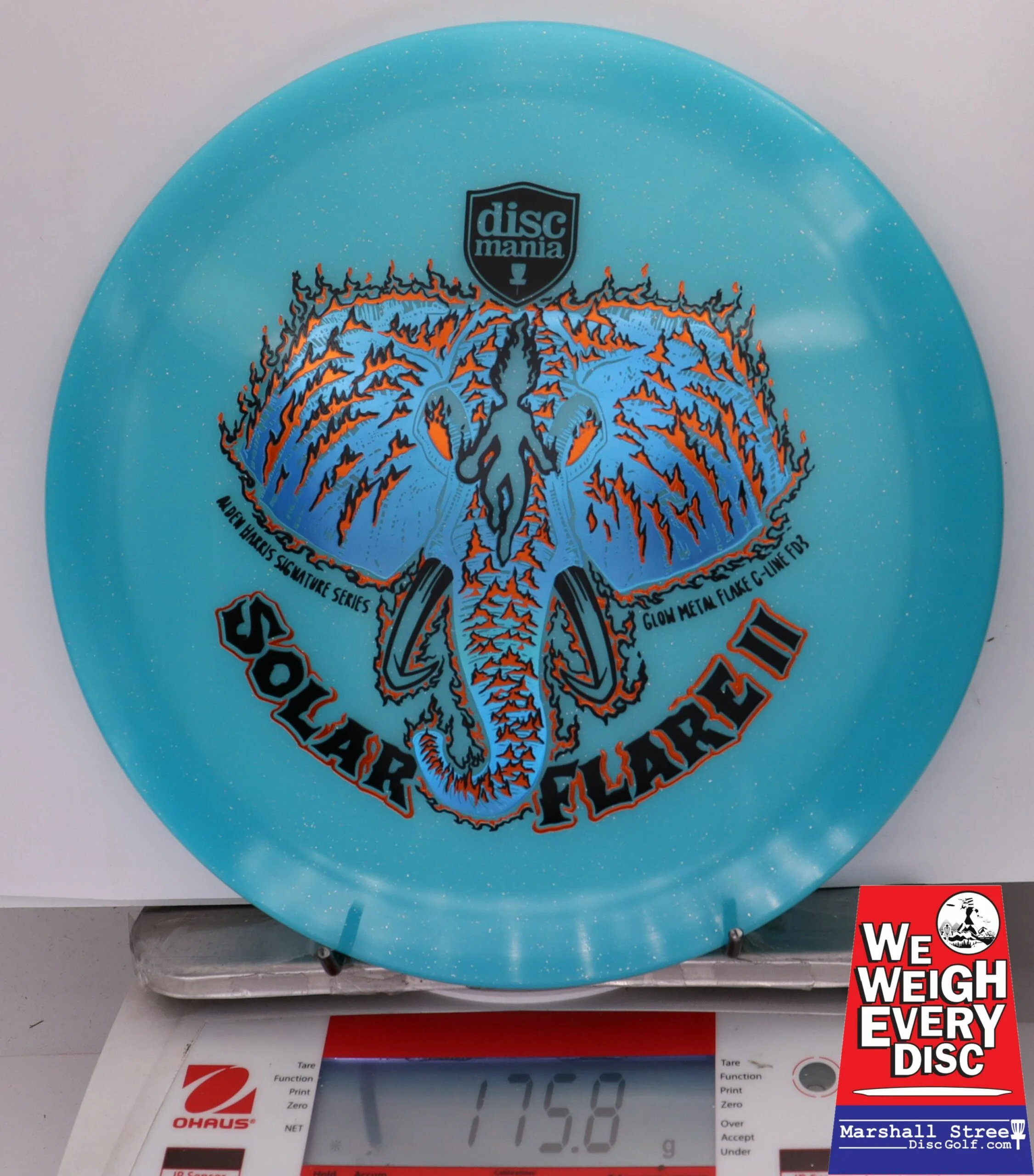 328351 Glow Metal Flake C-Line FD3 Solar Flare 2 Triple Foil, Alden Harris 2025 Signature Series - #33 Blue, 176