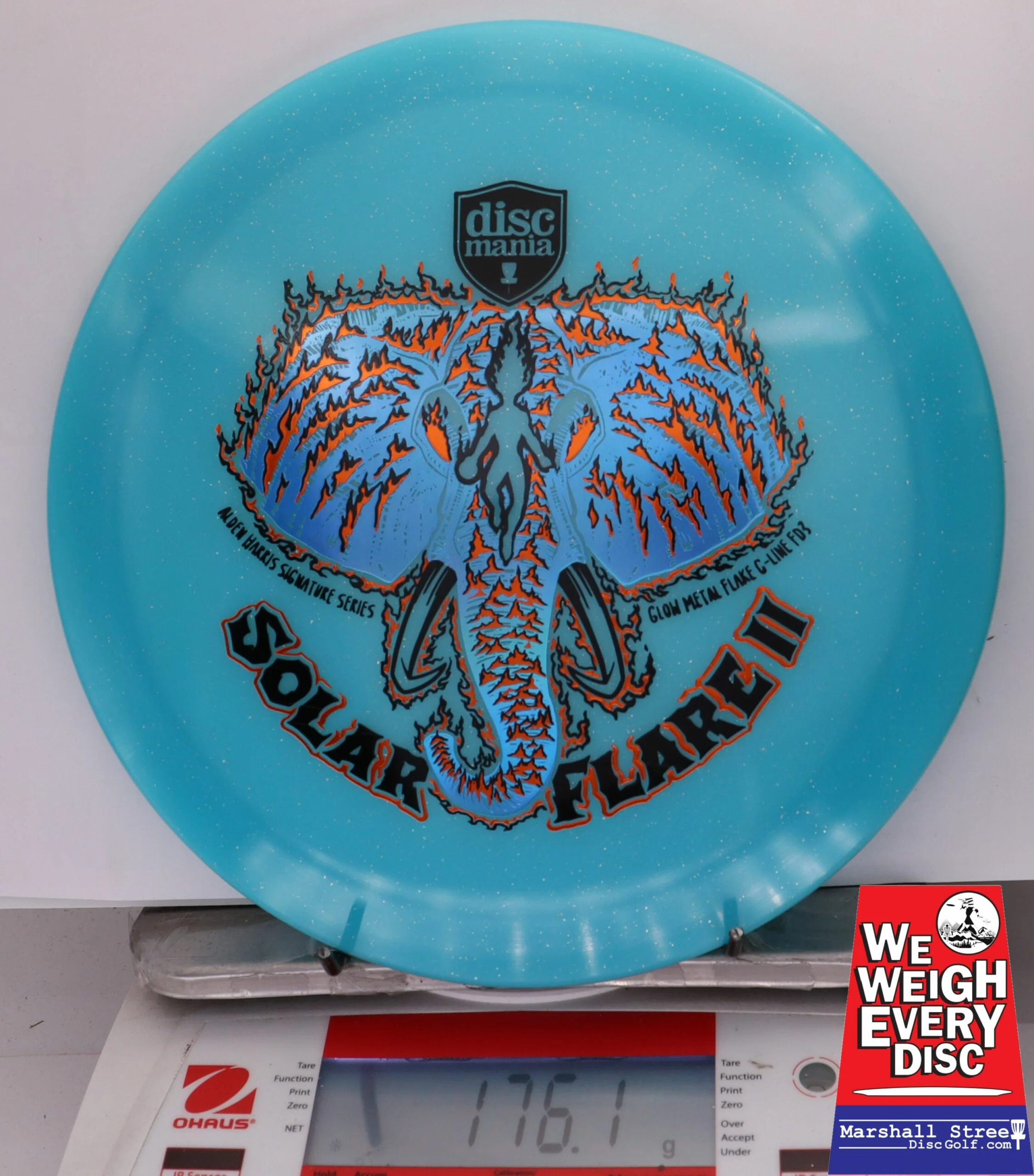 328352 Glow Metal Flake C-Line FD3 Solar Flare 2 Triple Foil, Alden Harris 2025 Signature Series - #34 Blue, 176