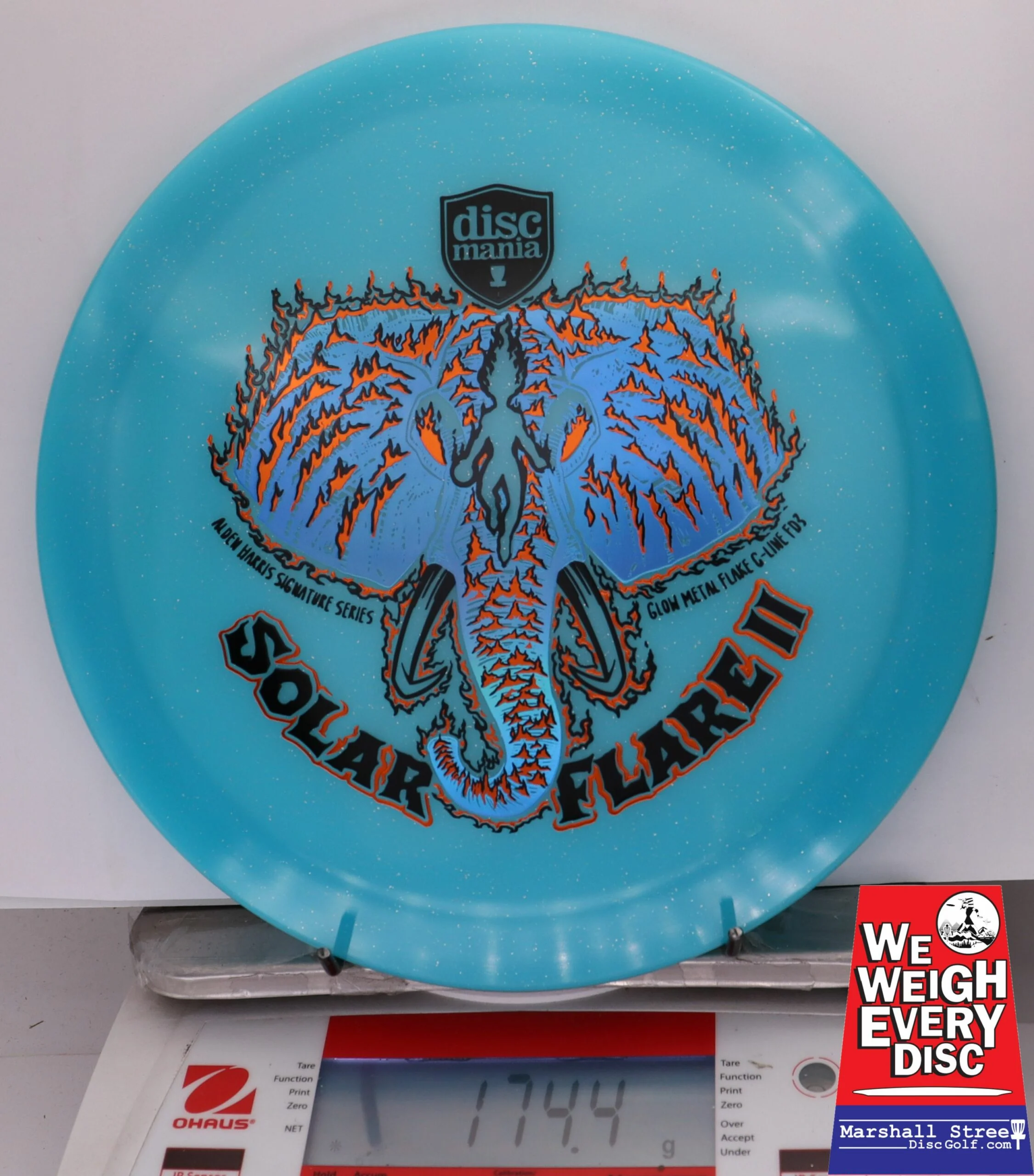 328353 Glow Metal Flake C-Line FD3 Solar Flare 2 Triple Foil, Alden Harris 2025 Signature Series - #35 Blue, 174