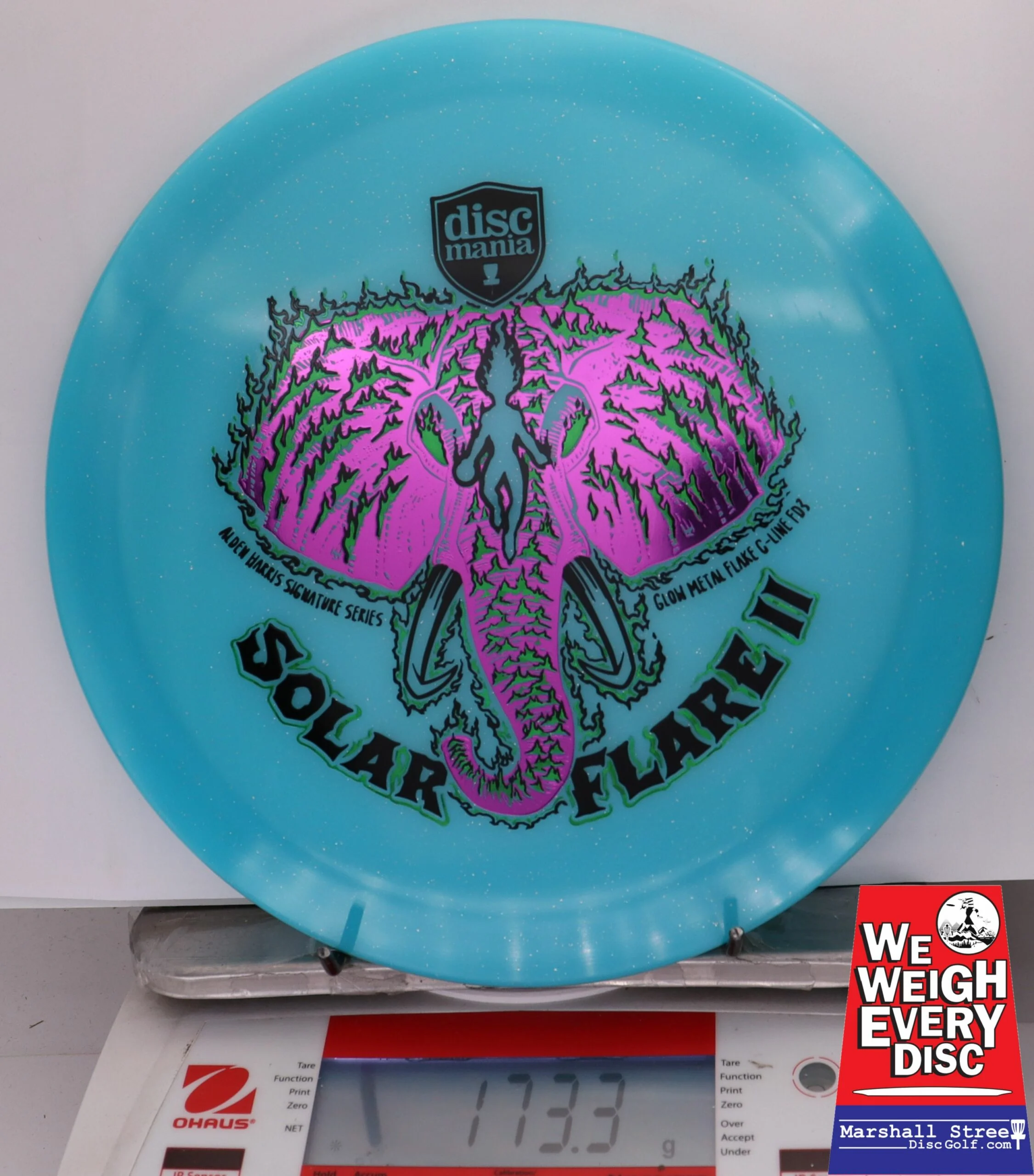 328358 Glow Metal Flake C-Line FD3 Solar Flare 2 Triple Foil, Alden Harris 2025 Signature Series - #40 Blue, 173